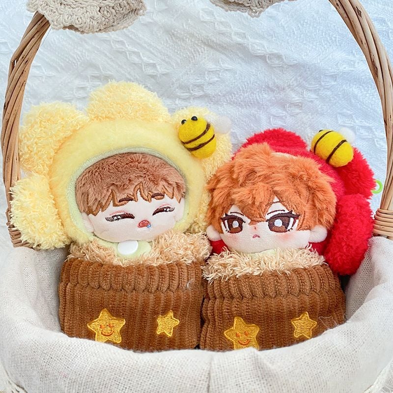 10cm 着せ替えぬいぐるみ用服 蜜 バニーガール 植木鉢コスチューム