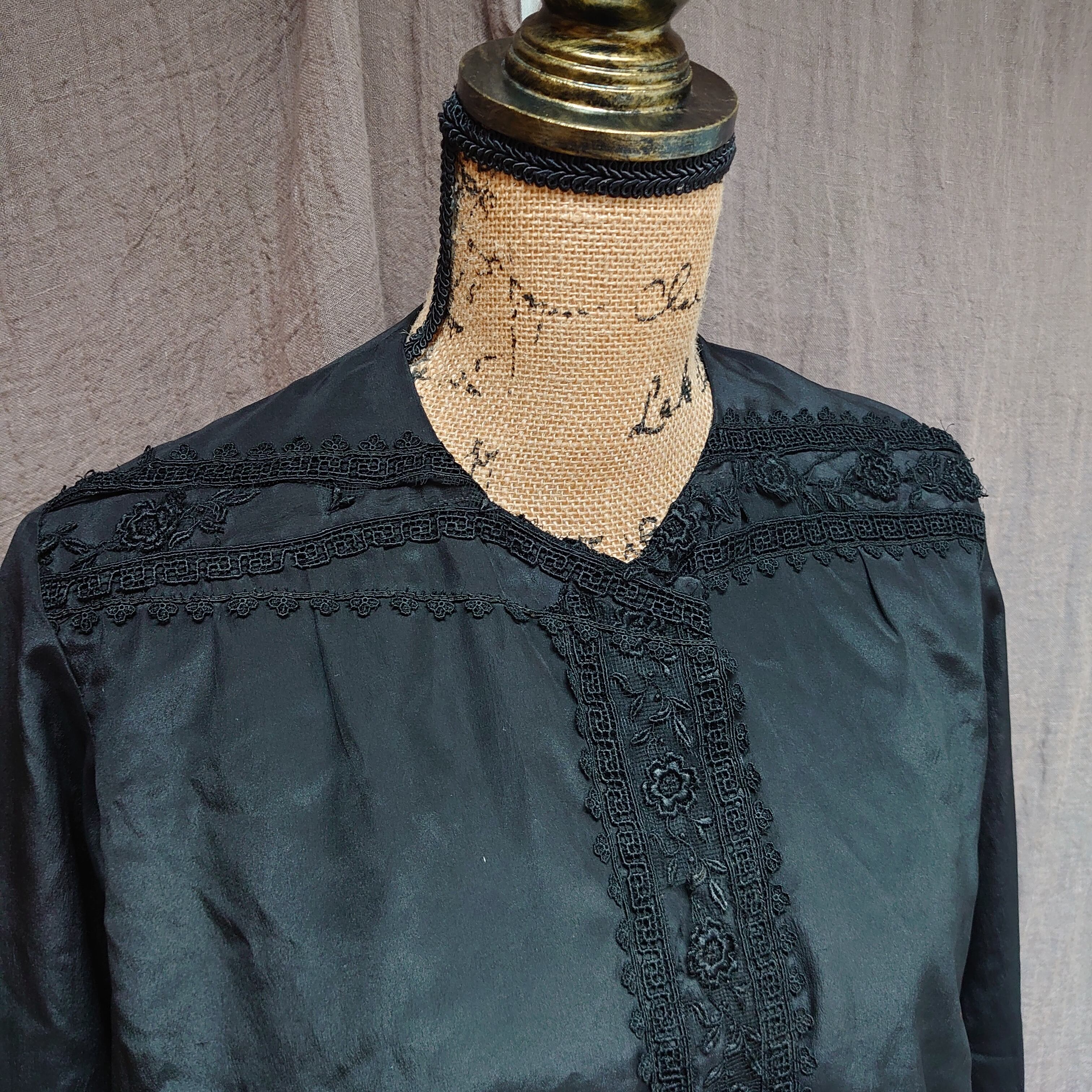 ♡ヴィクトリア朝 シルク ボディス♡フランスアンティークブラウス