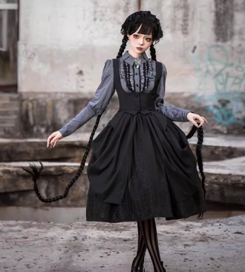 ゴスロリファッション ゴスロリ ゴシック ブラウス のみ 3色 長袖