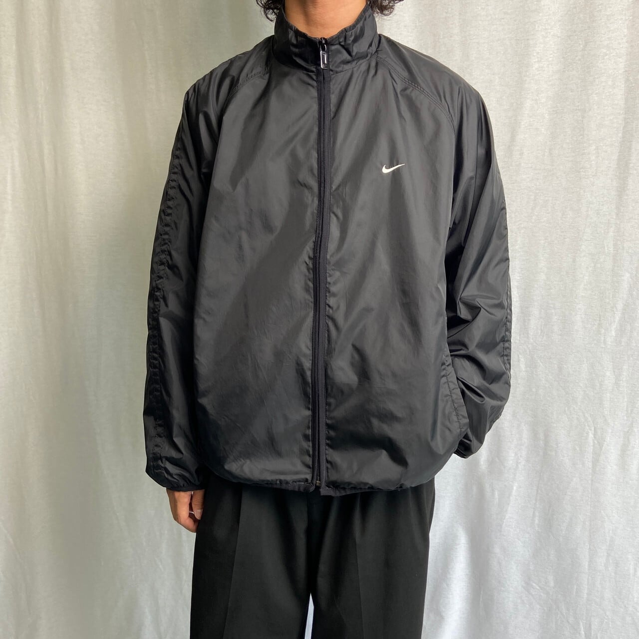 90-00年代 NIKE ナイキ ナイロンジャケット メンズL 古着 ワンポイント