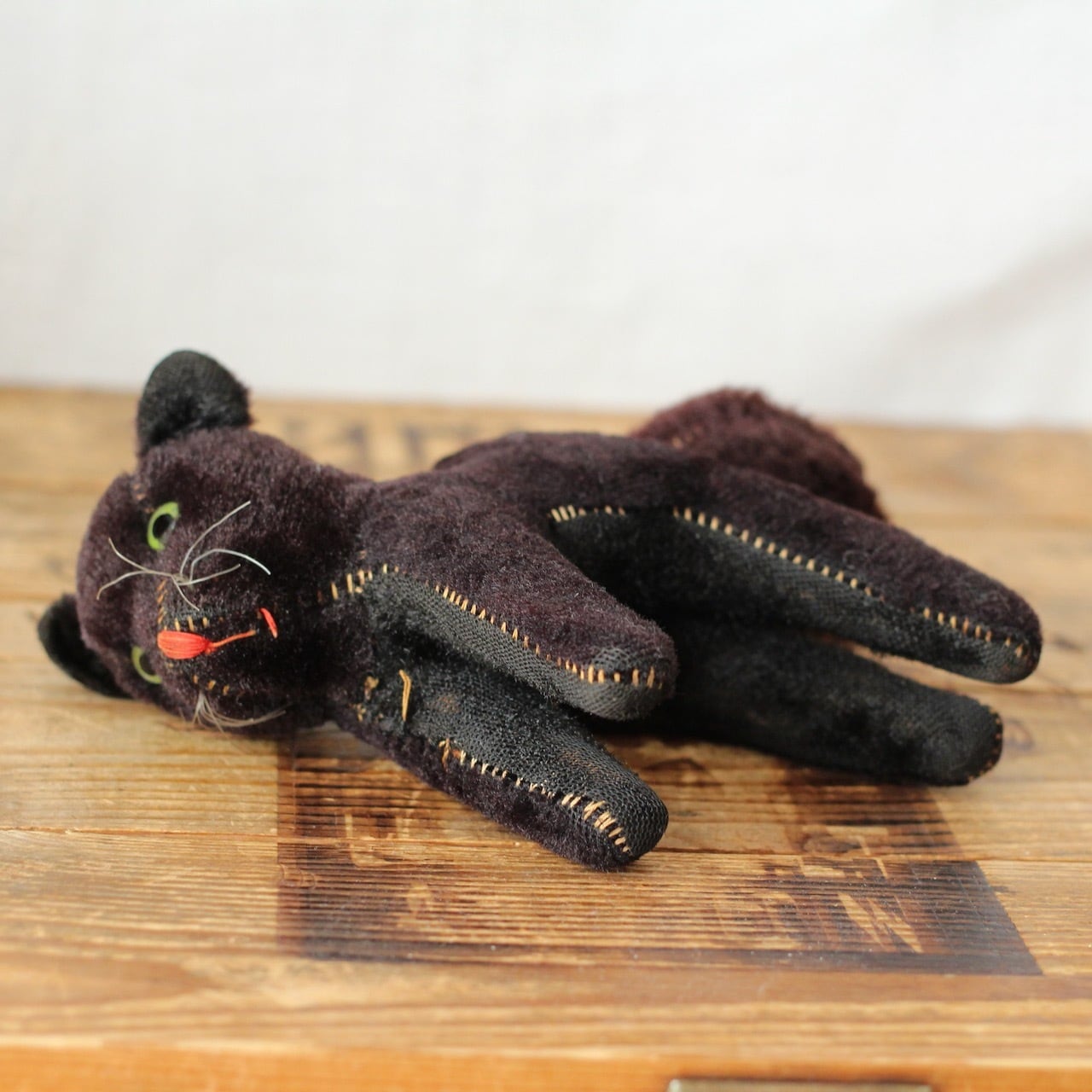 349]アンティーク/ヴィンテージ 黒猫 トムキャット 13cm | .usagi