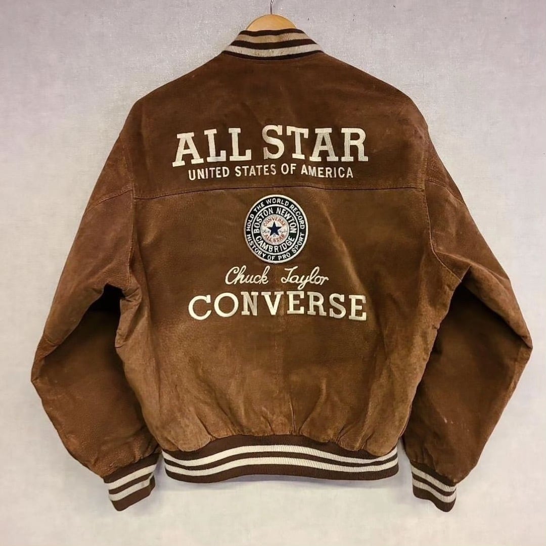 90s CONVERSE コンバース スウェード豚革 レザースタジャン | tiraxy'sbox