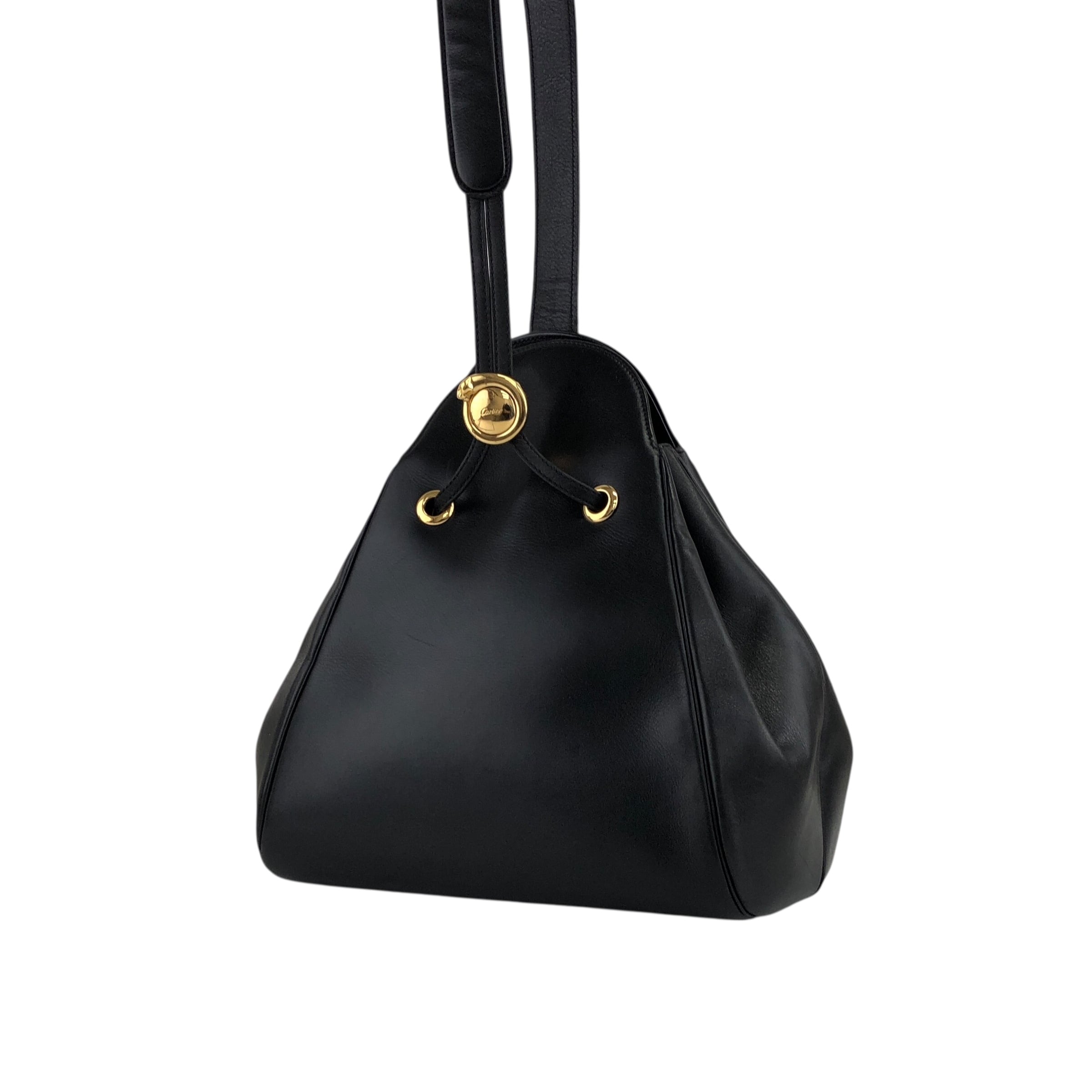 Cartier カルティエ ショルダーバッグ ブラック パンテール レザー