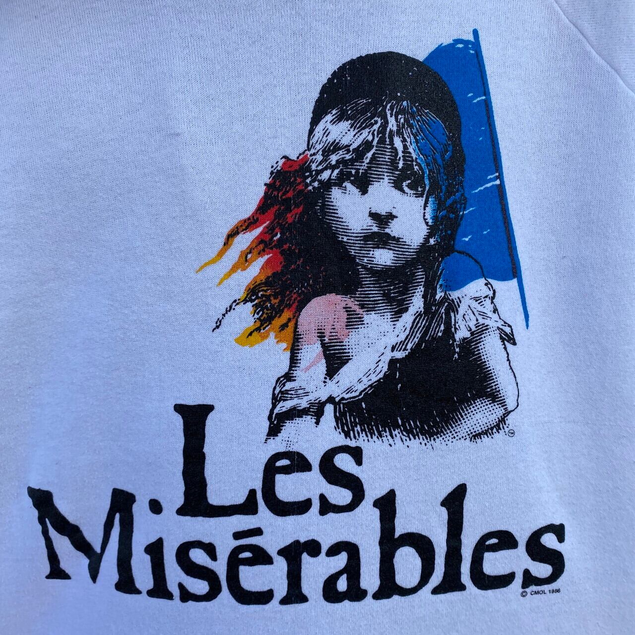 80年代 レ・ミゼラブル プリントスウェットシャツ メンズXL相当 古着
