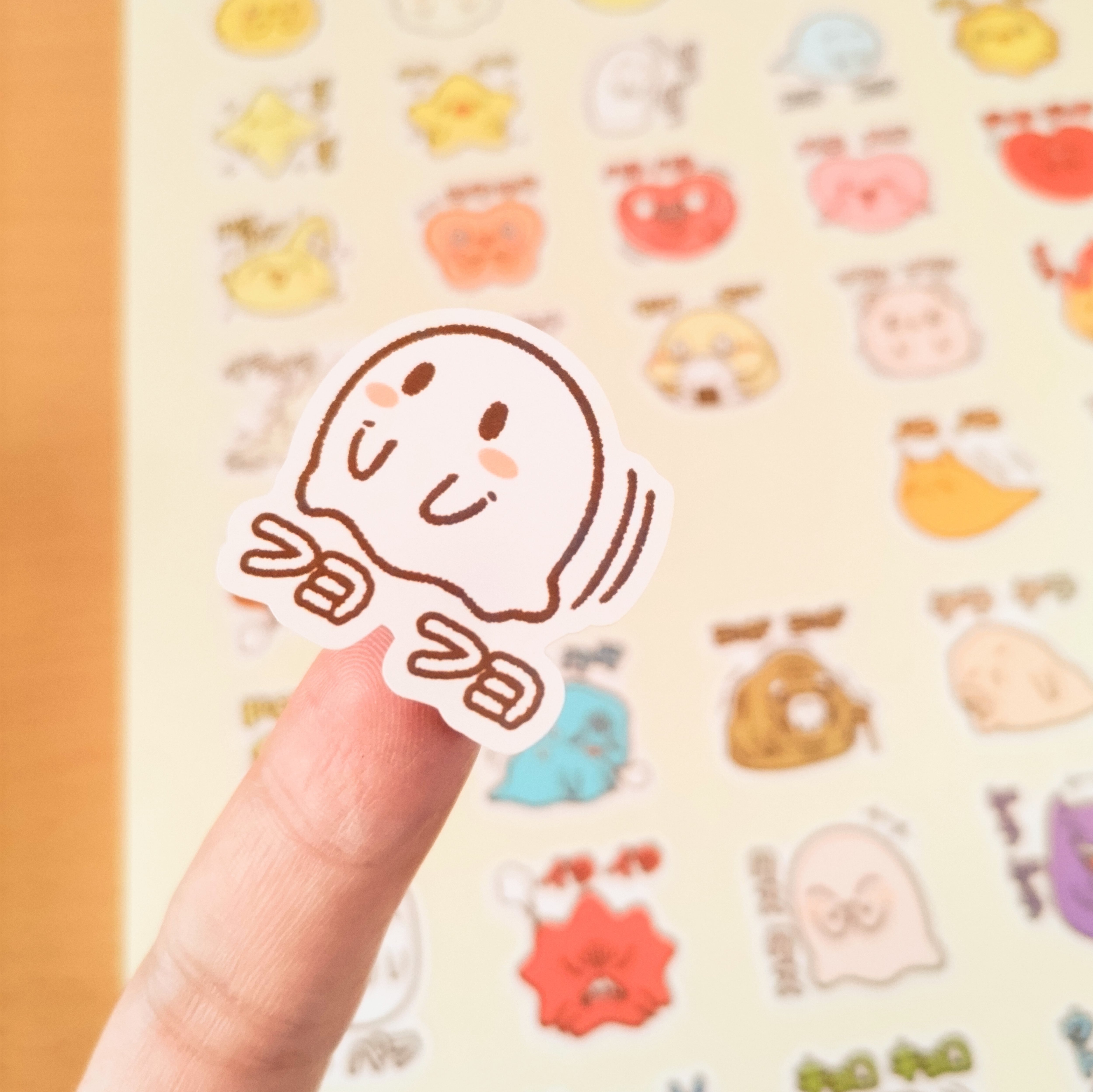 全40種セット】オノマトペット ハーフカットシール | コハラモトシの