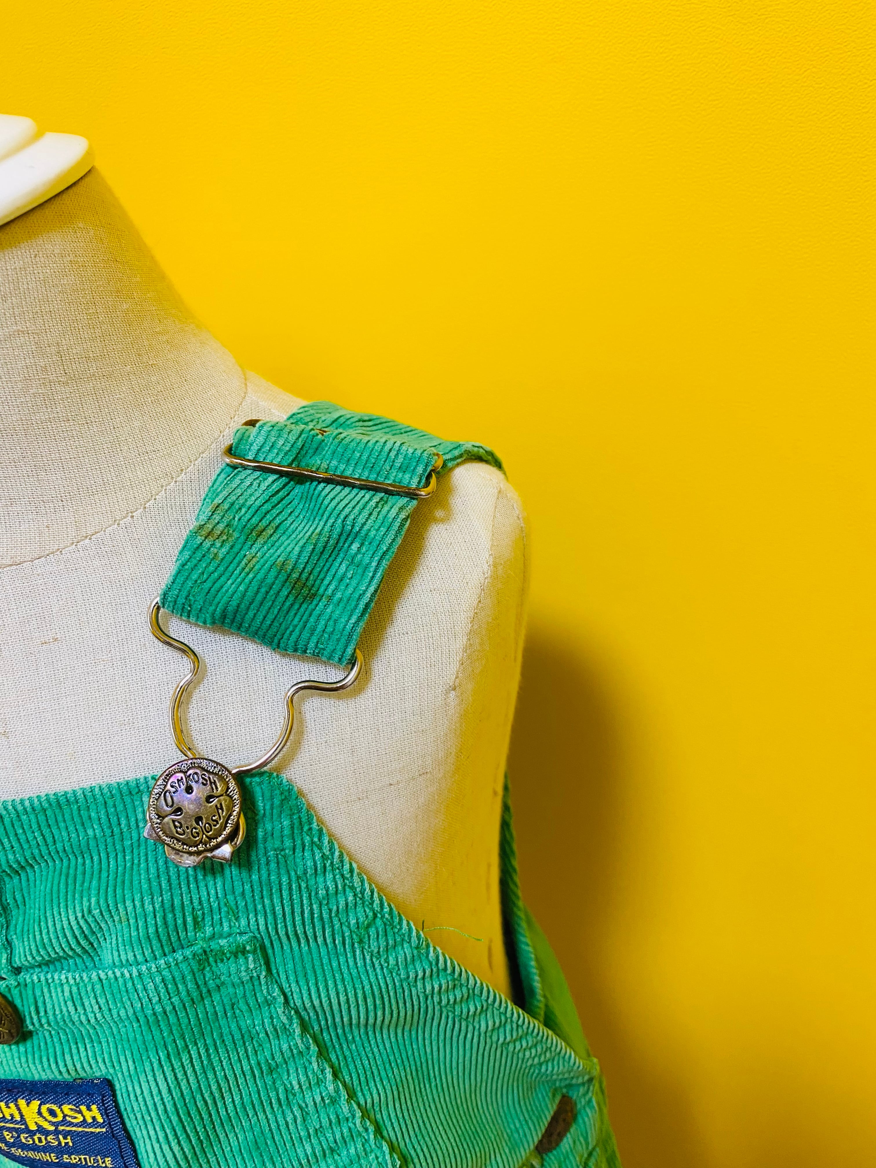 Size 100】 70s オシュコシュ コーデュロイ オーバーオール グリーン