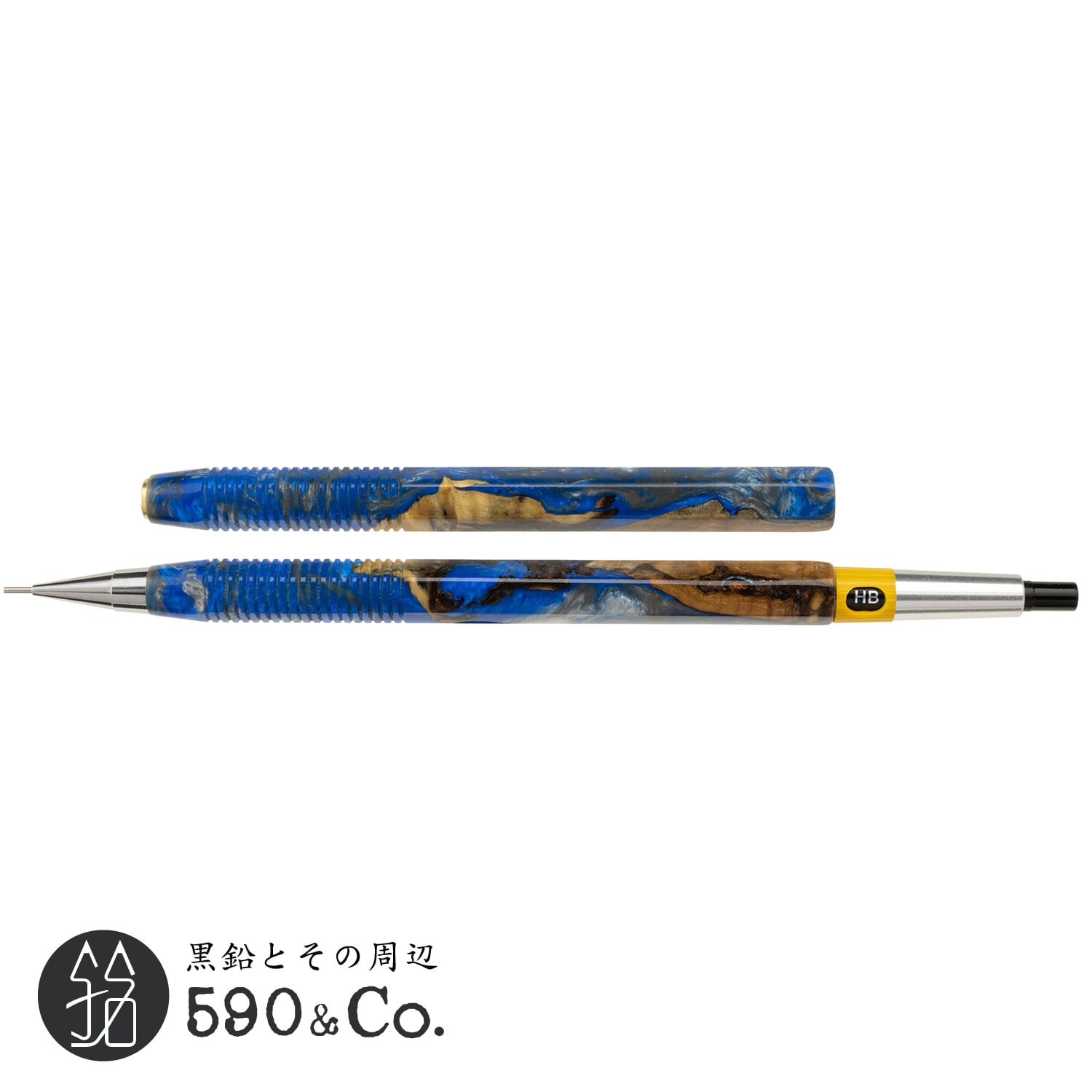 緑陽工房】PGx ウッドレジン/六角軸・青D | 590&Co.