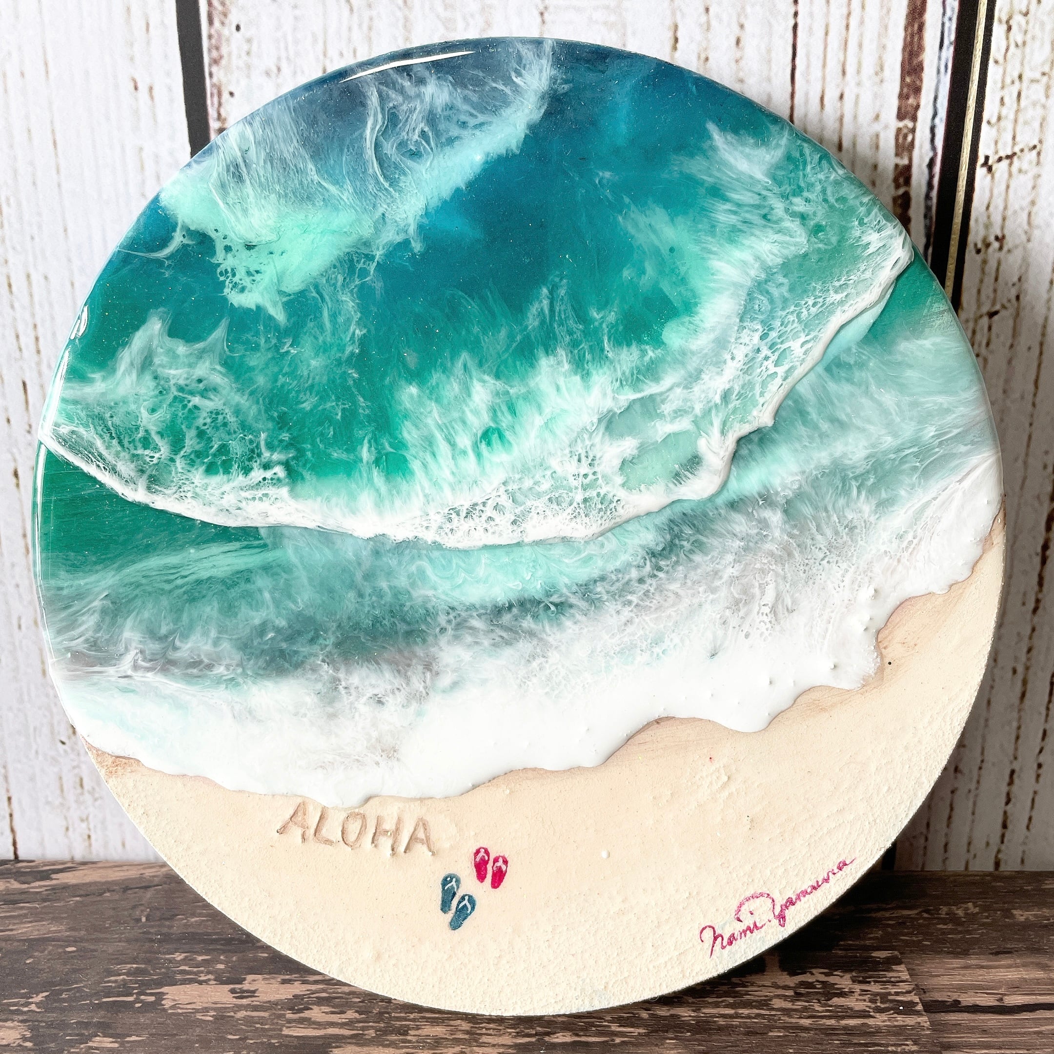 ALOHA beach sandals レジンアート 海 | Lagoon Majik