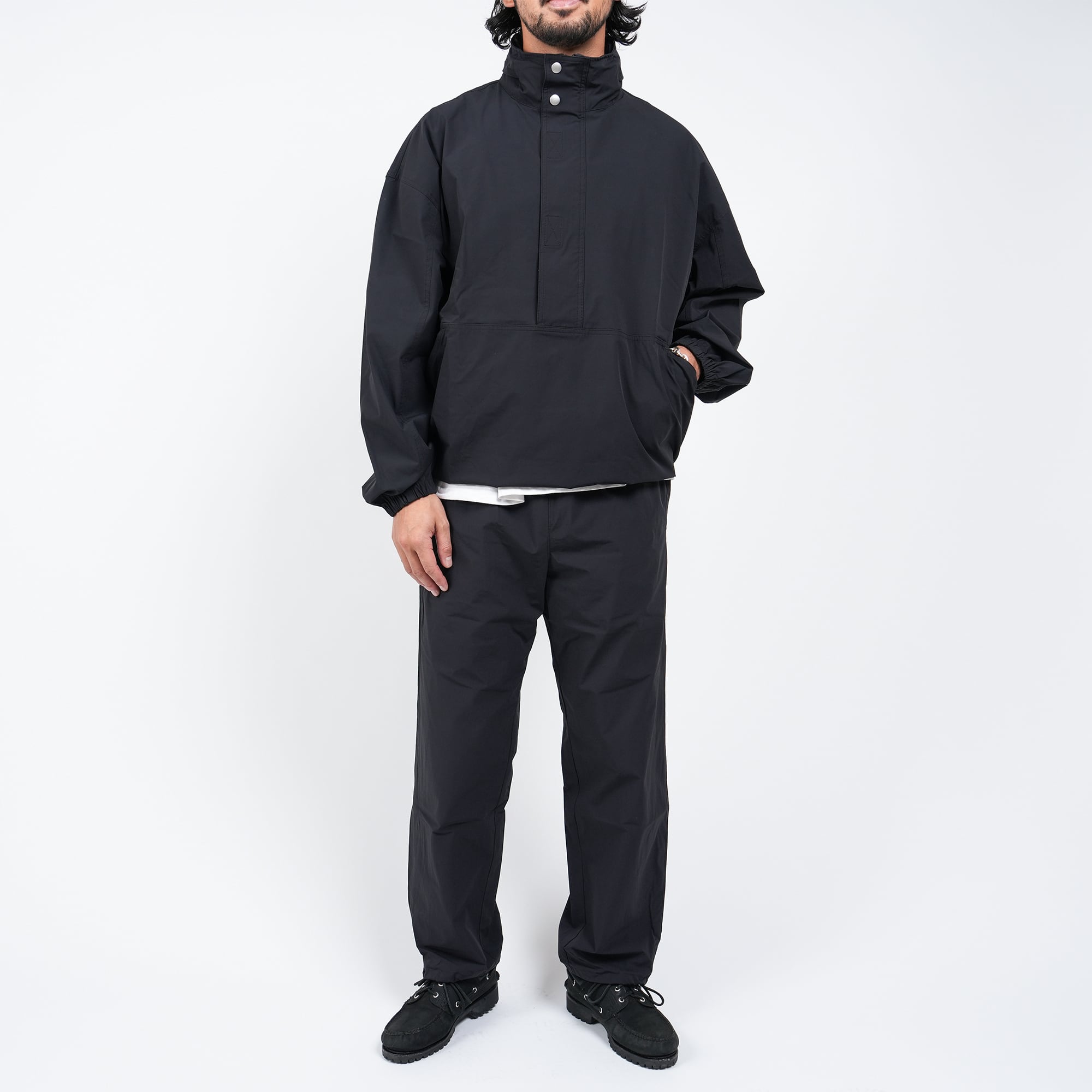 Cordura Nylon Stretch Anorak Hoodie (black) | OVY