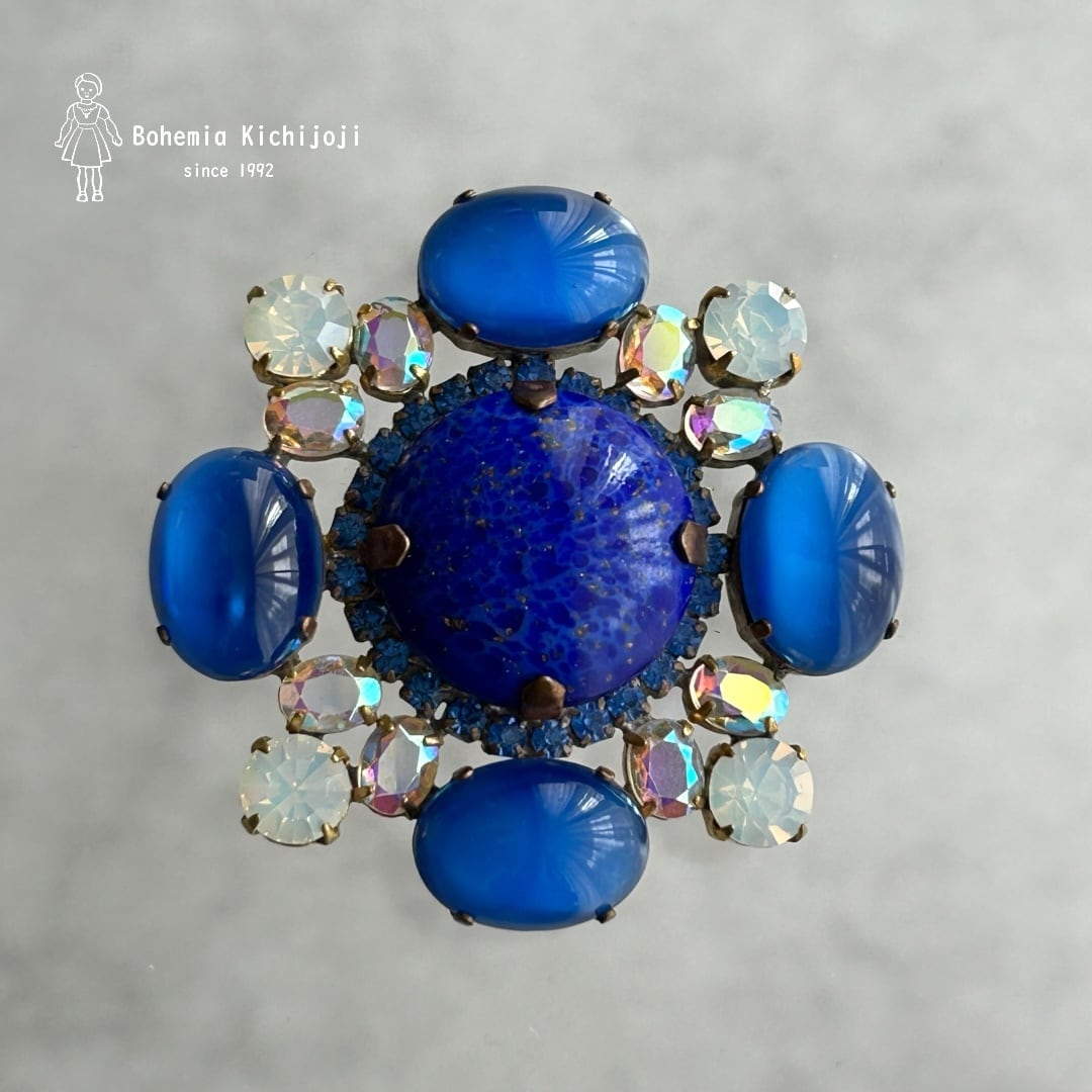 ほぼ未使用 ブルームーンストーン ブローチ172A ブルームーンストーン