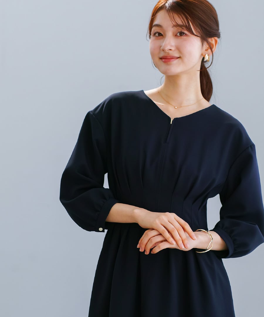 多機能すぎるワンピース】ダブルピケクロス・タックデザインフレア