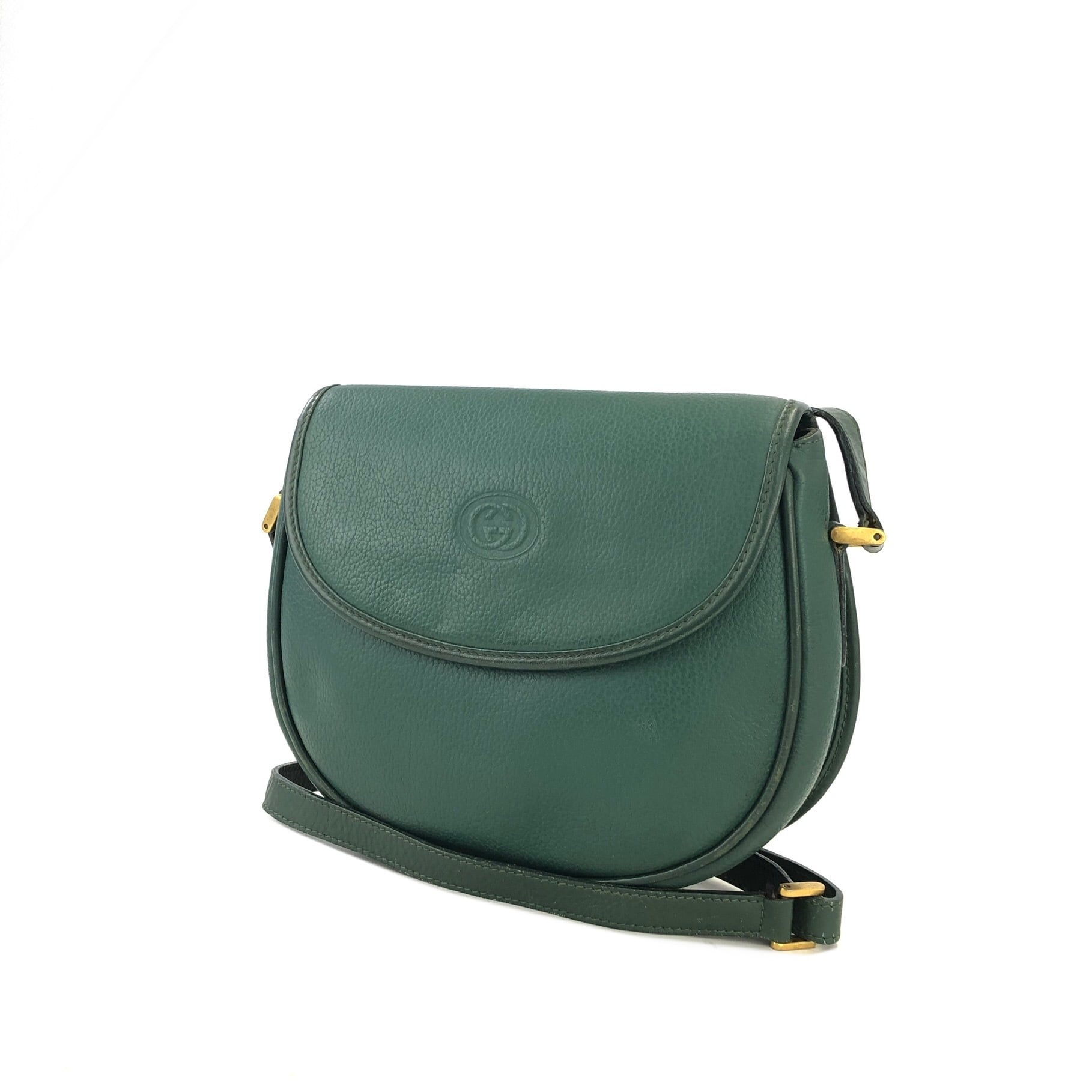 GUCCI グッチ GG型押し レザー クロスボディ ショルダーバッグ