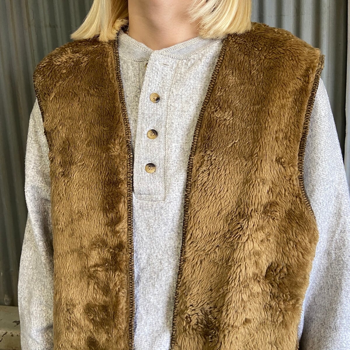 90年代 英国製 Barbour バブアー パイルライナーベスト ボアベスト