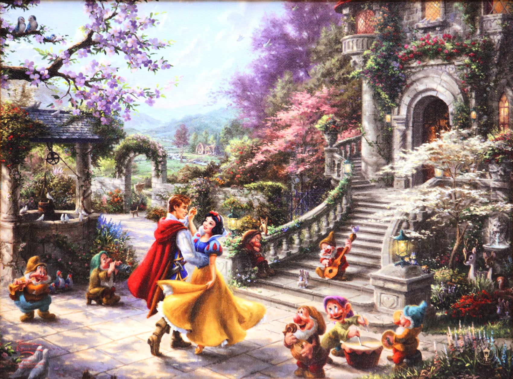 ディズニー絵画「白雪姫/ダンシング イン ザ サンライト」作品証明書