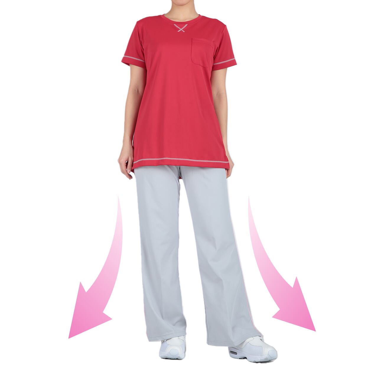 L-2800【ネイビー】介護ユニフォーム フレアパンツ | 【公式通販