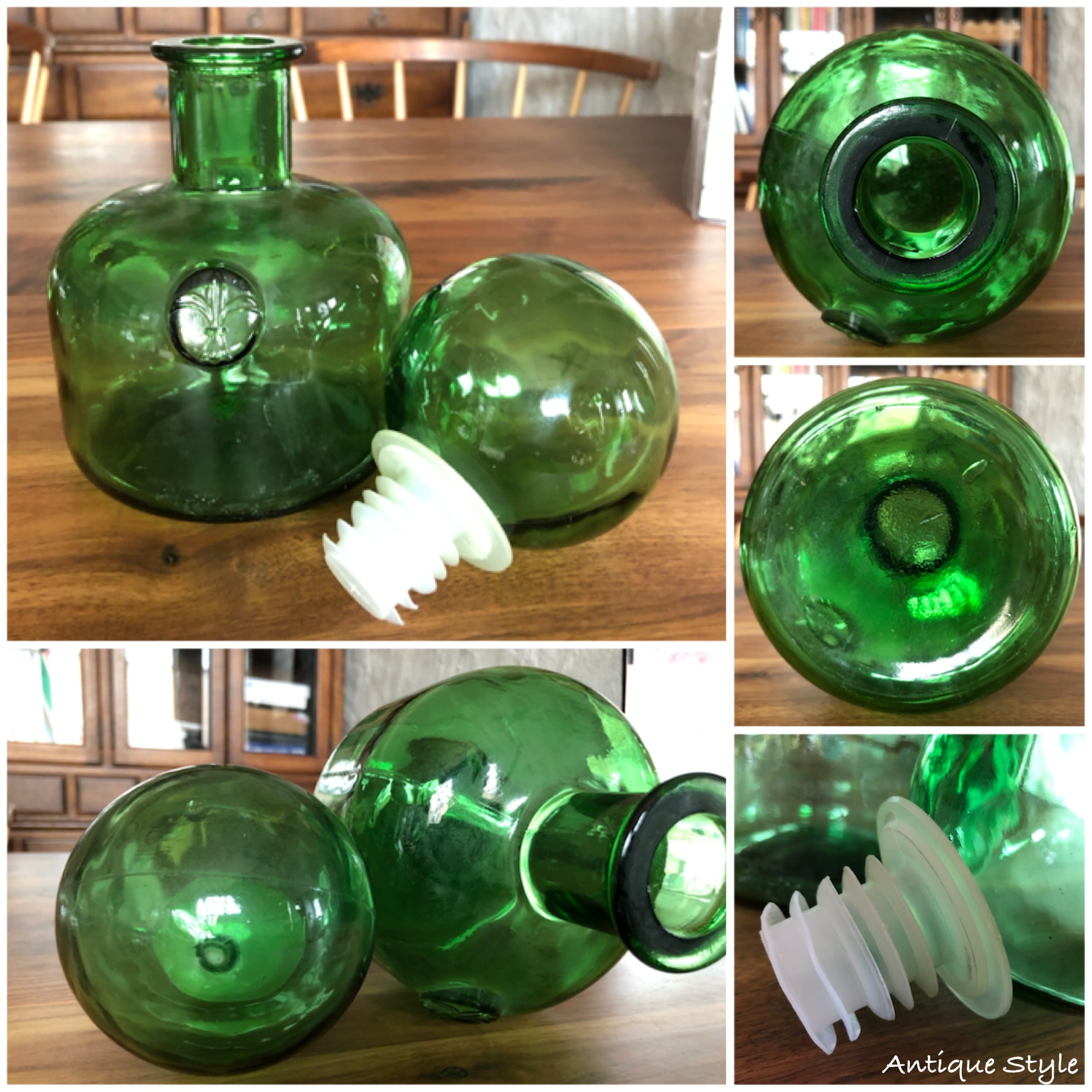 古いガラス 標本瓶 ヴィンテージ キャンディポット ガラスジャー