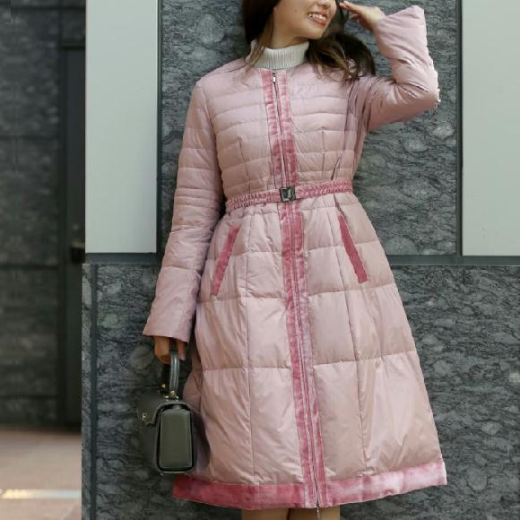 Pont Neuf ポンヌフ 新品】ロングダウンコート ピンク M L サイズ1