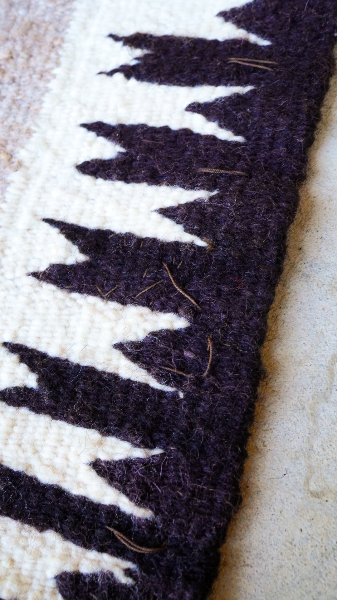 VINTAGE】ナバホ ストーム柄 ラグ 《ネイティブアメリカン ウール