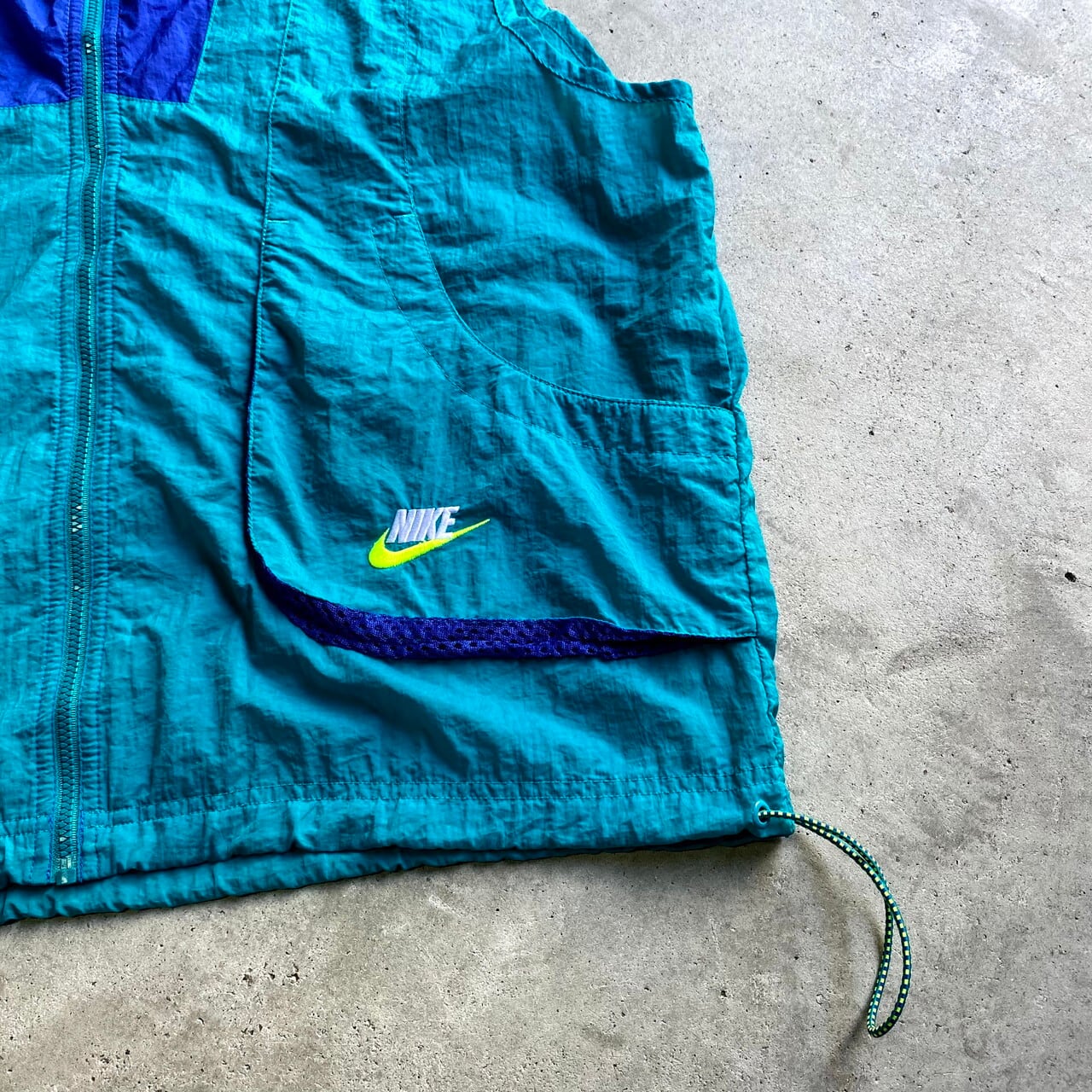 90〜00年代 NIKE ナイキ スウォッシュロゴ 刺繍 切り替えナイロン