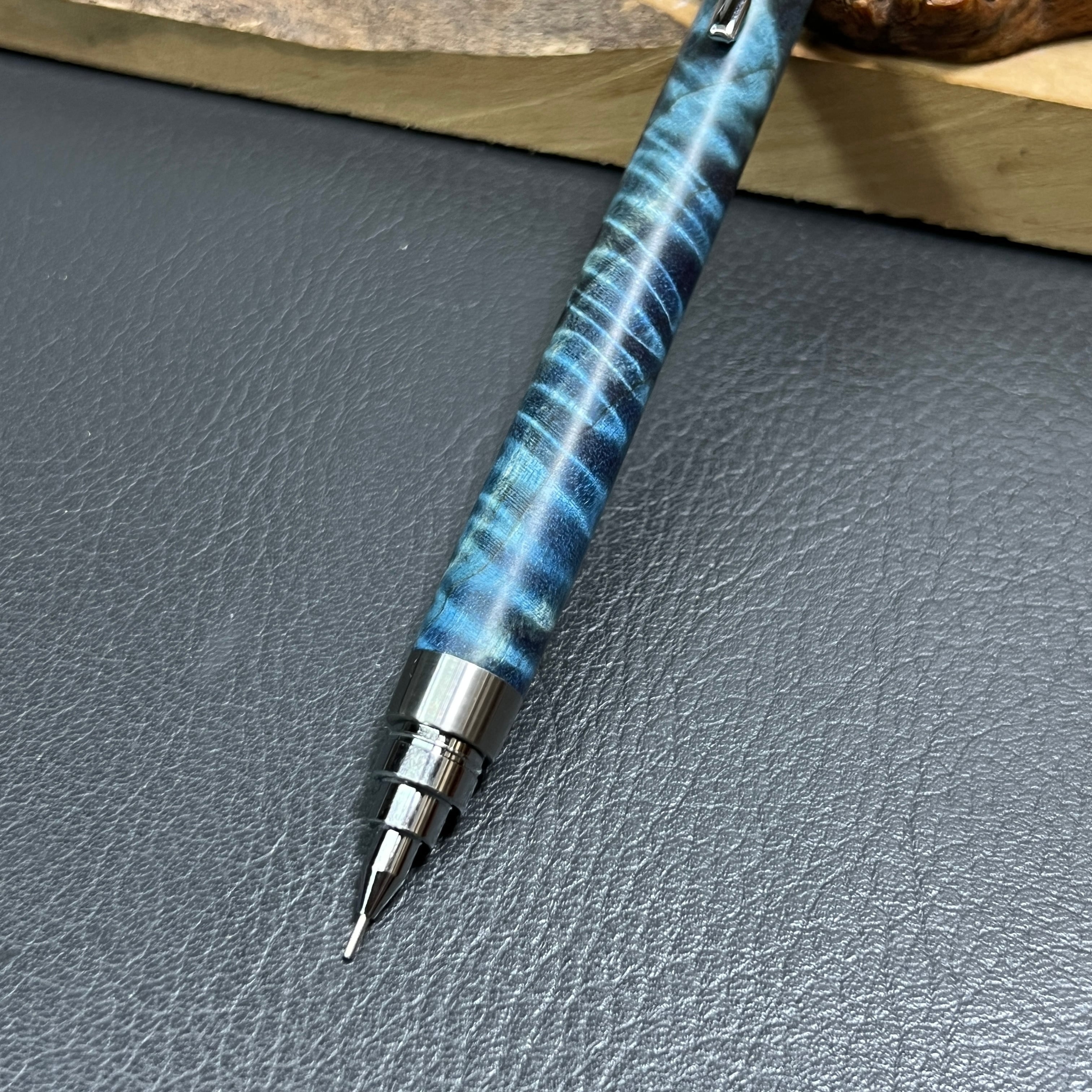 178栃トラ杢スタビ 木製シャーペン 最強低重心 ステンレス | handwood