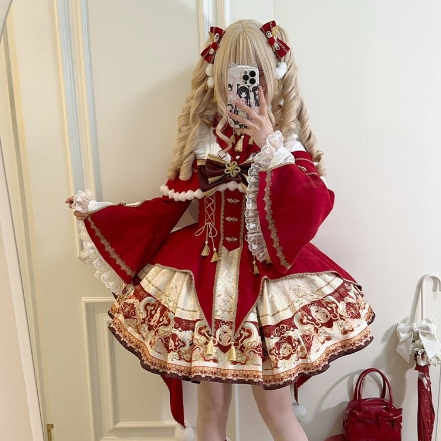 ゴスロリ通販 With U 予約商品 チャイナ風 中華ロリィタ セットアップ