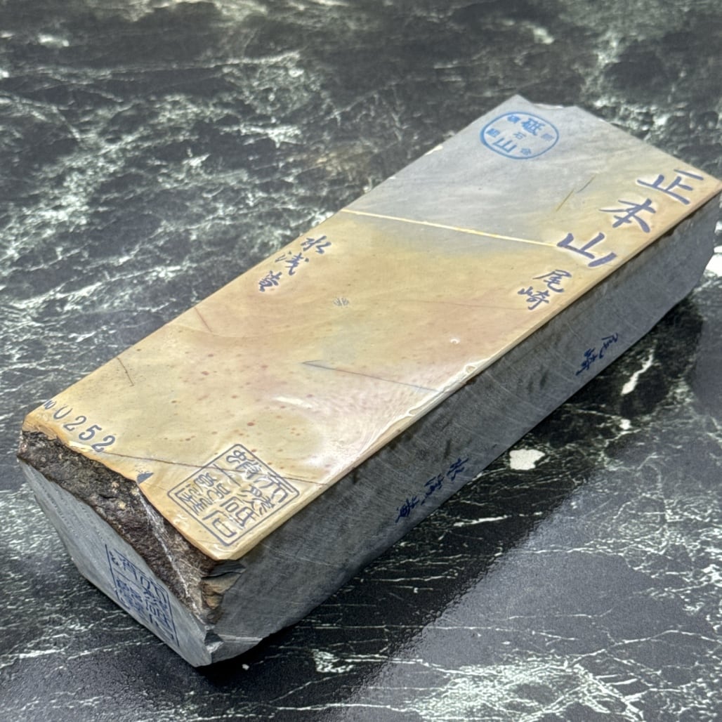 天然砥石 菖蒲谷尾崎 水浅黄血飛沫 八十切極上 1173g No.252 | 京都