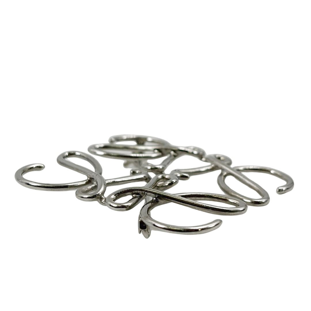 LOEWE ロエベ アナグラムブローチ メタル パラジウム(シルバー