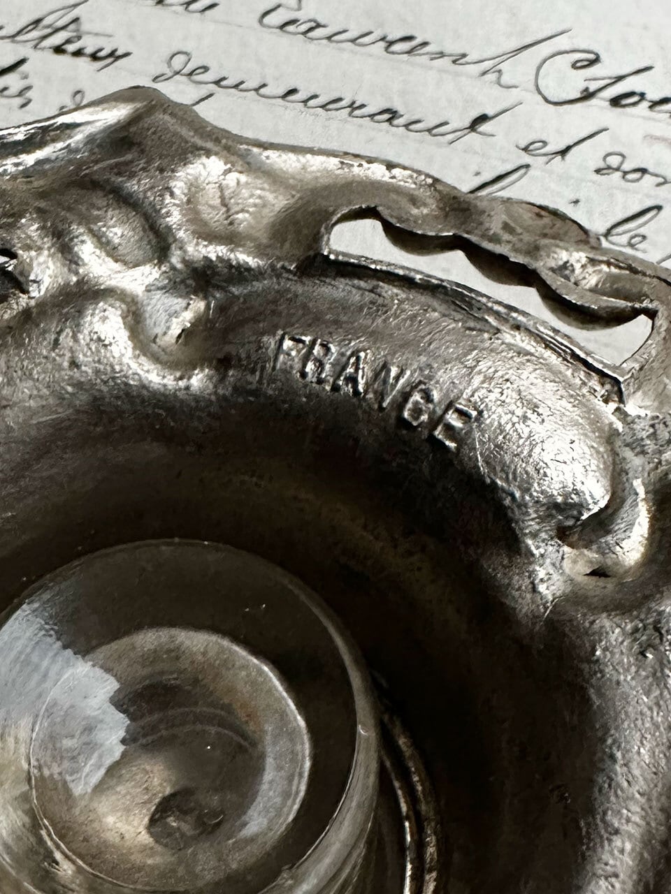 インクホルダー インク壺 ロカイユ装飾 | Brocante de La Cocotte