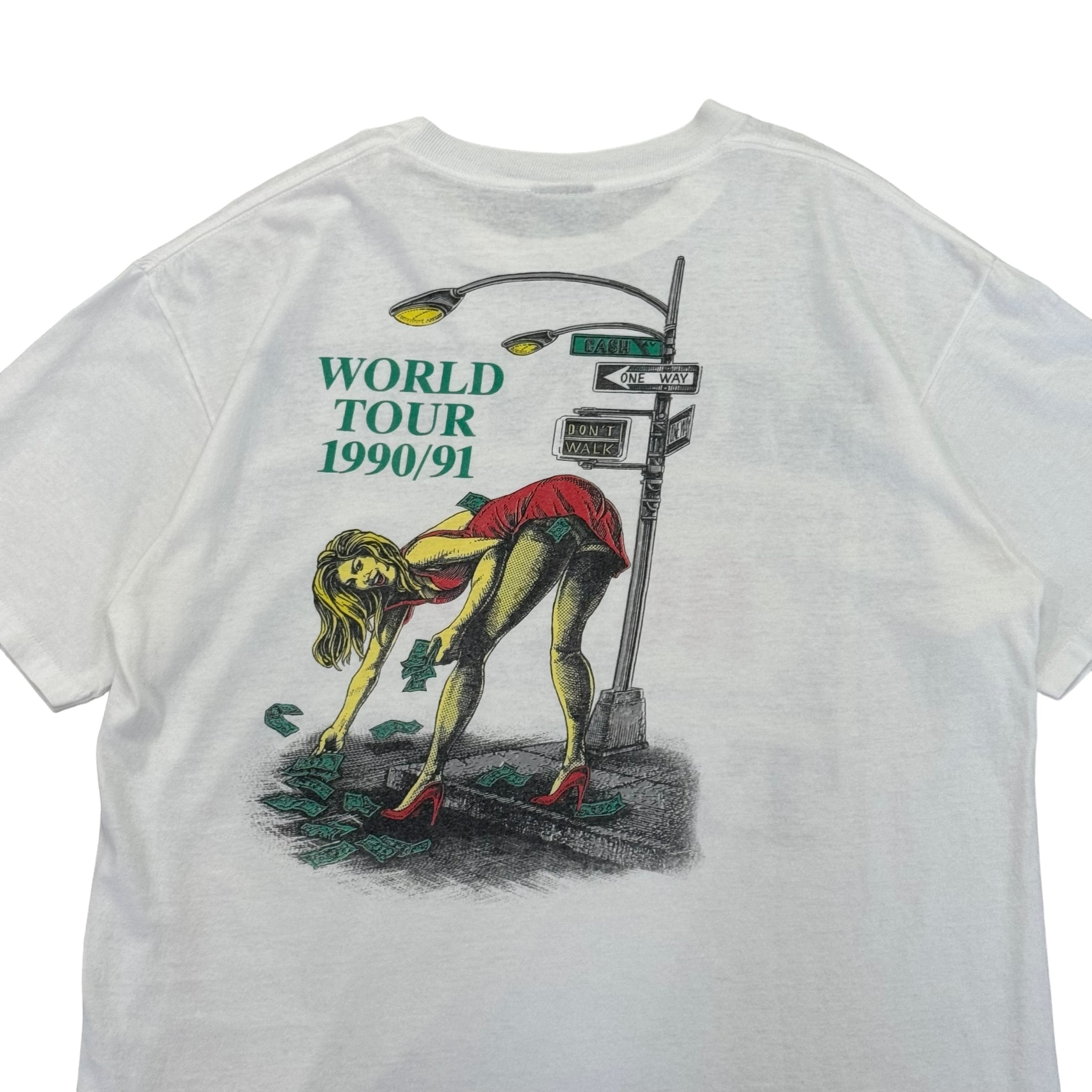 AC/DC 1990 MONEY TALKS WORLD TOUR 1990/91 vintage T-shirt XL | one