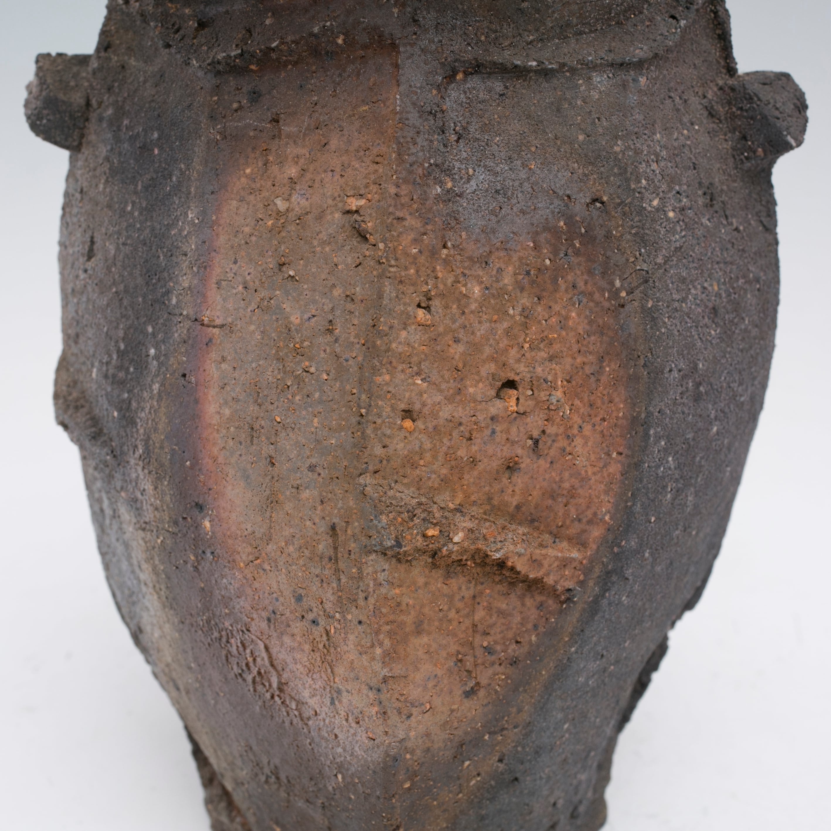 備前焼 花入 耳付 双耳 隠崎隆一 花瓶 花器 共箱 茶道具 茶会 床飾り