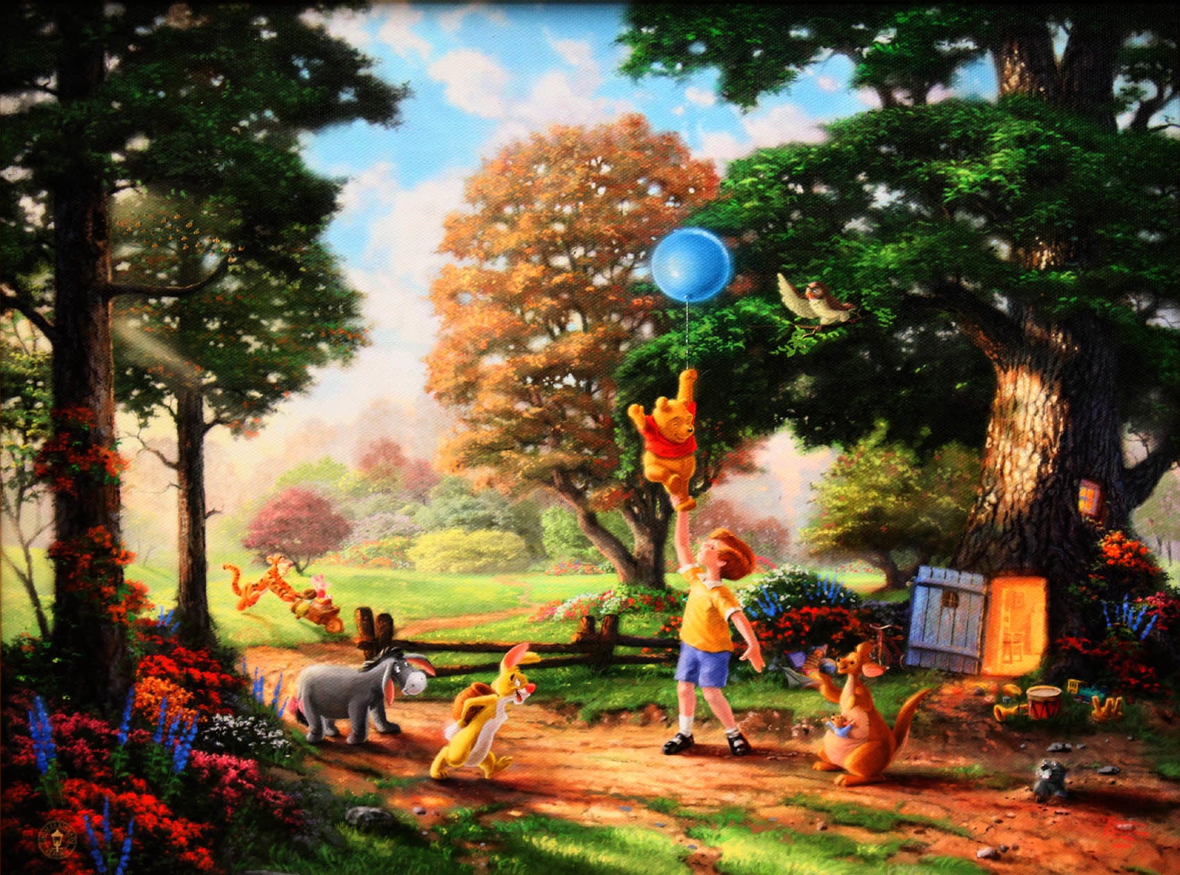 ディズニー「クマのプーさん2」作品証明書 展示用フック付キャンバス