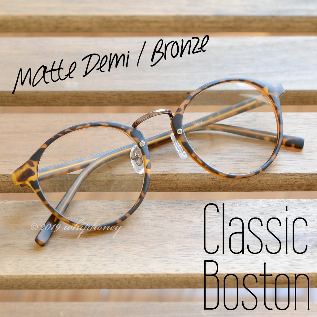 サングラス ラウンドボストンだて眼鏡 マットデミブロンズ フレーム