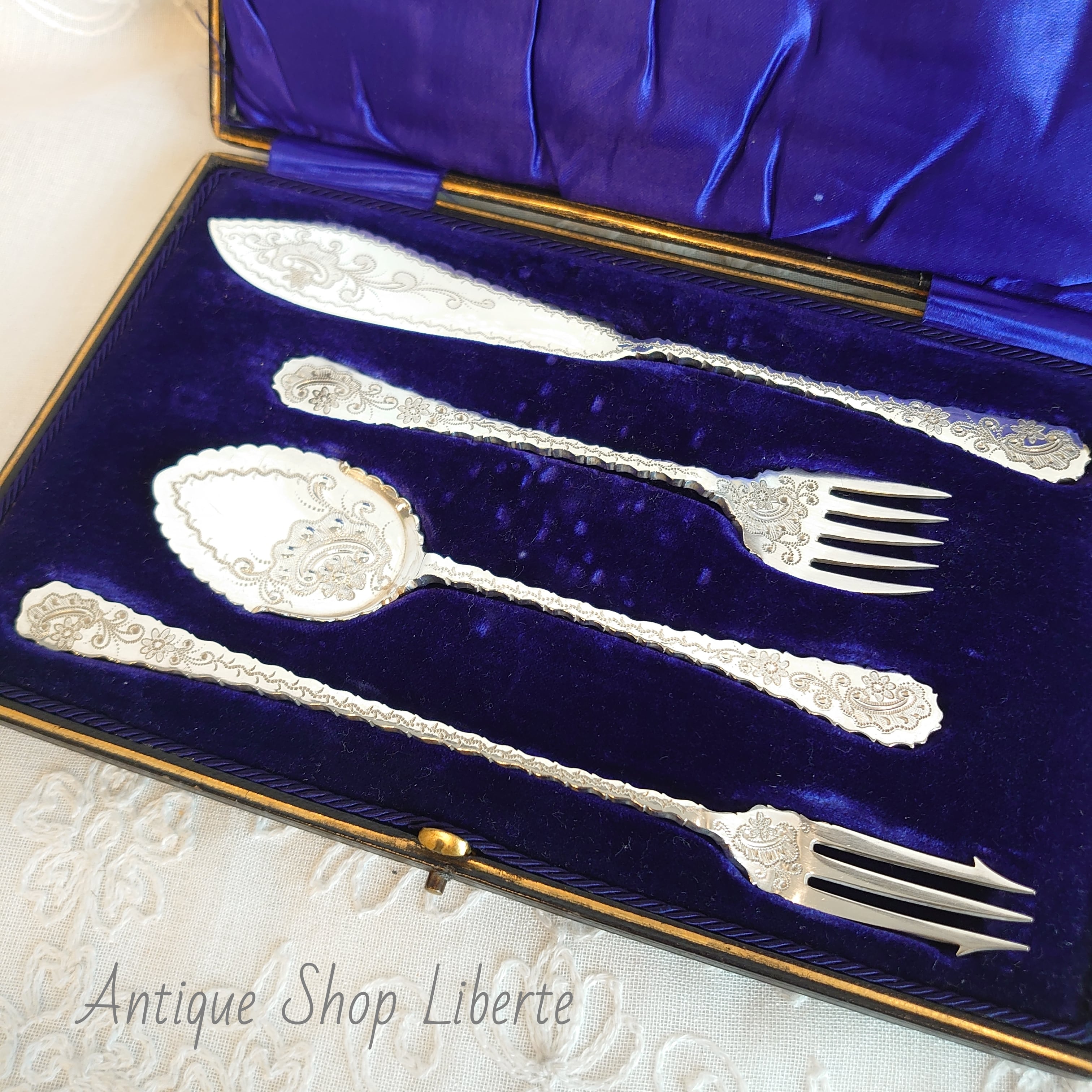 シルバーサービングカトラリーセット イギリス アンティーク