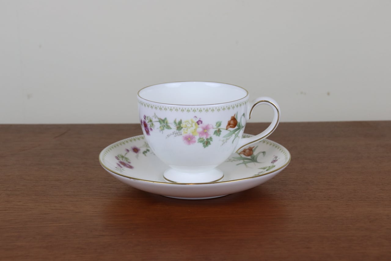 ウェッジウッド ミラベル デュオ カップ＆ソーサー MIRABELLE 花柄