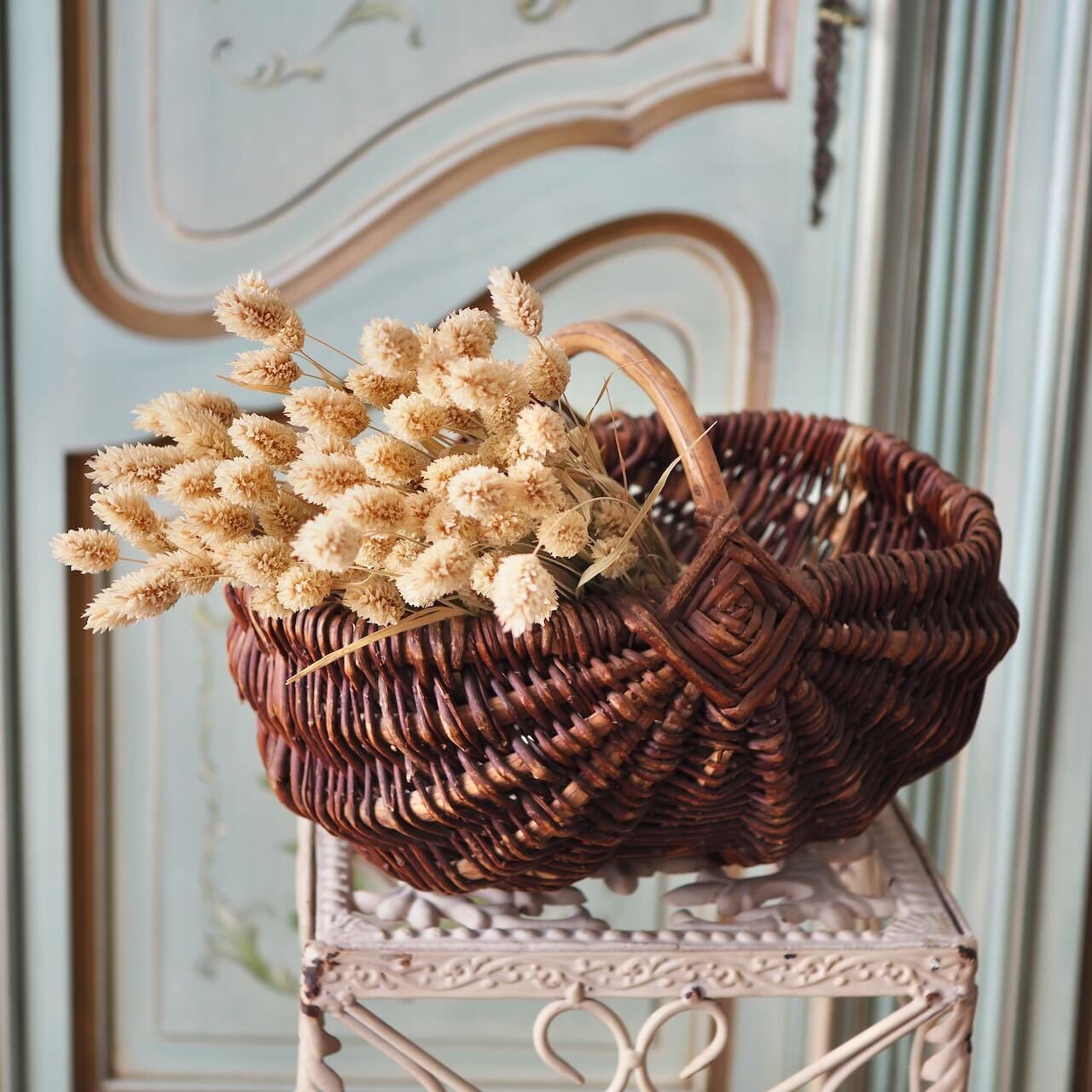 フランスのアンティーク収穫用パニエ | ヴィラモンローズ