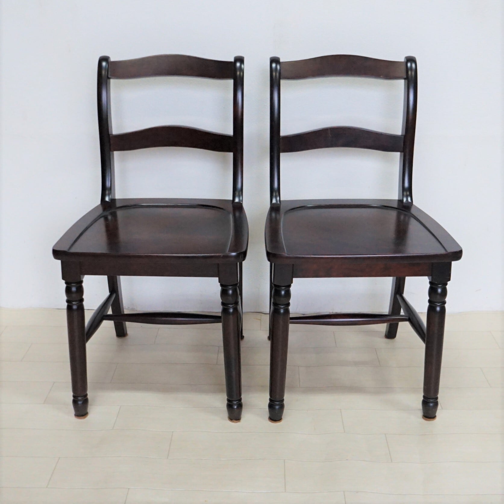 北海道民芸家具 椅子 (小・こげ茶 2脚セット） | 純喫茶家具の村田商會