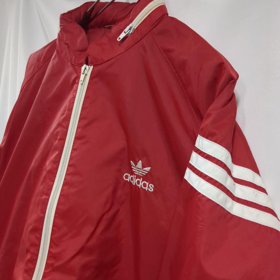 adidasヴィンテージナイロンジャケット/ブルゾンジャケット赤メンズL