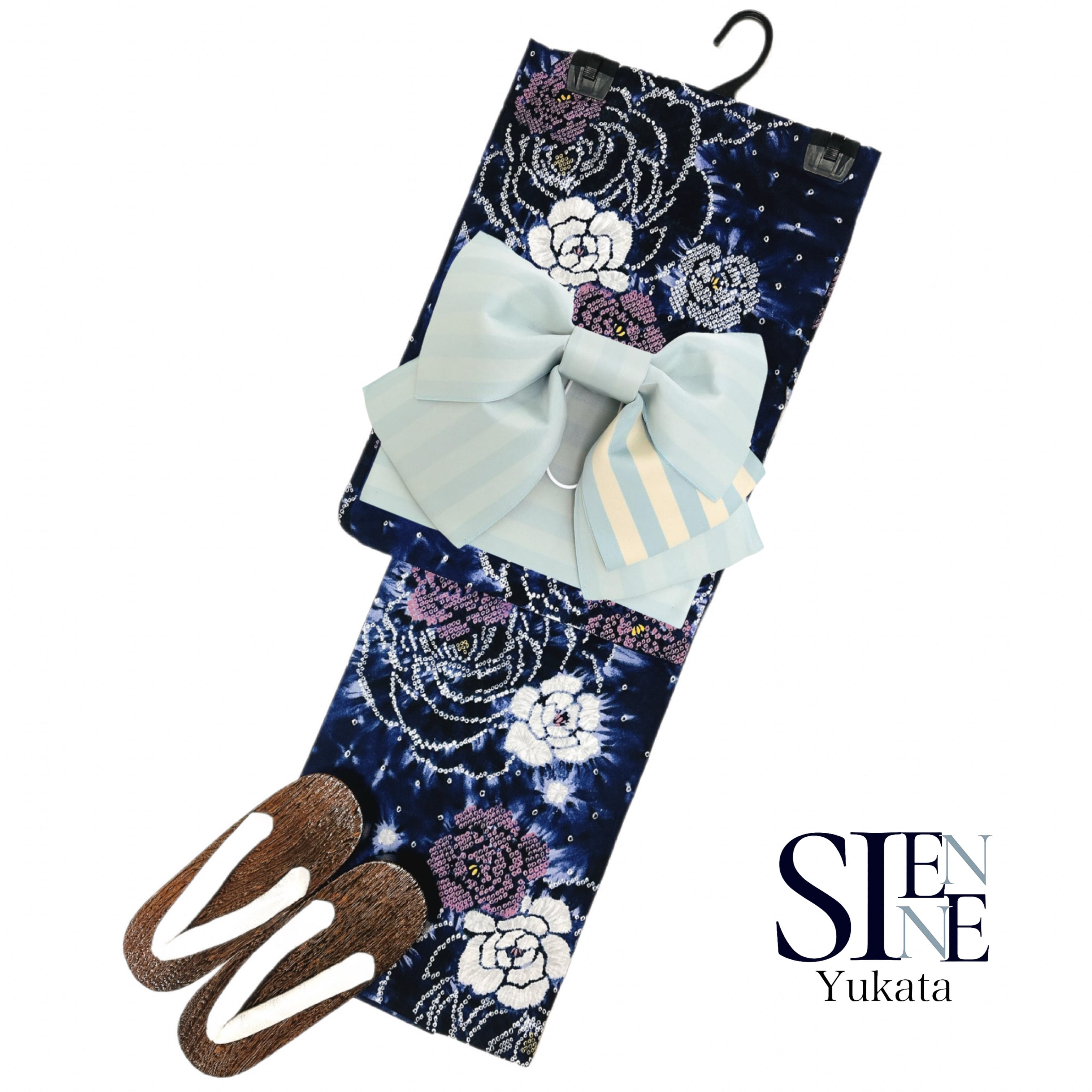 浴衣ジェンヌ 浴衣3点セット 二部式 セパレート浴衣 結び帯 作り帯