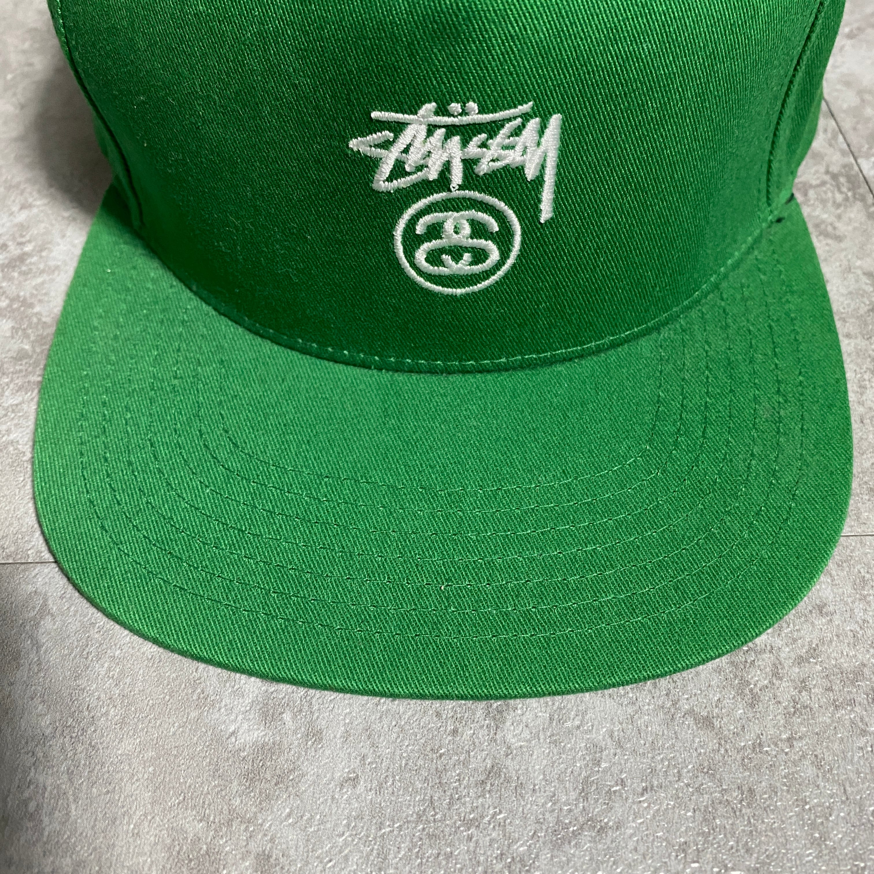 stussy ステューシー SSリンク 刺繍ロゴ スナップバック グリーン 緑