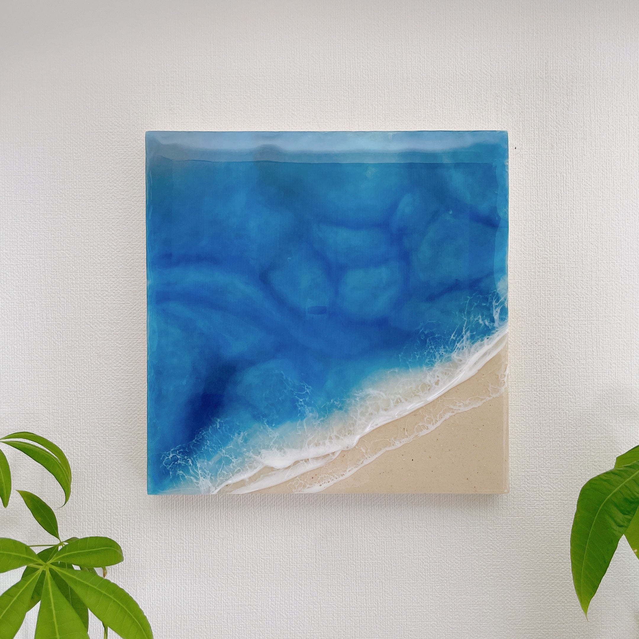 How deep is you? レジン波アート オーシャンアート 海の絵 | Pinoxy