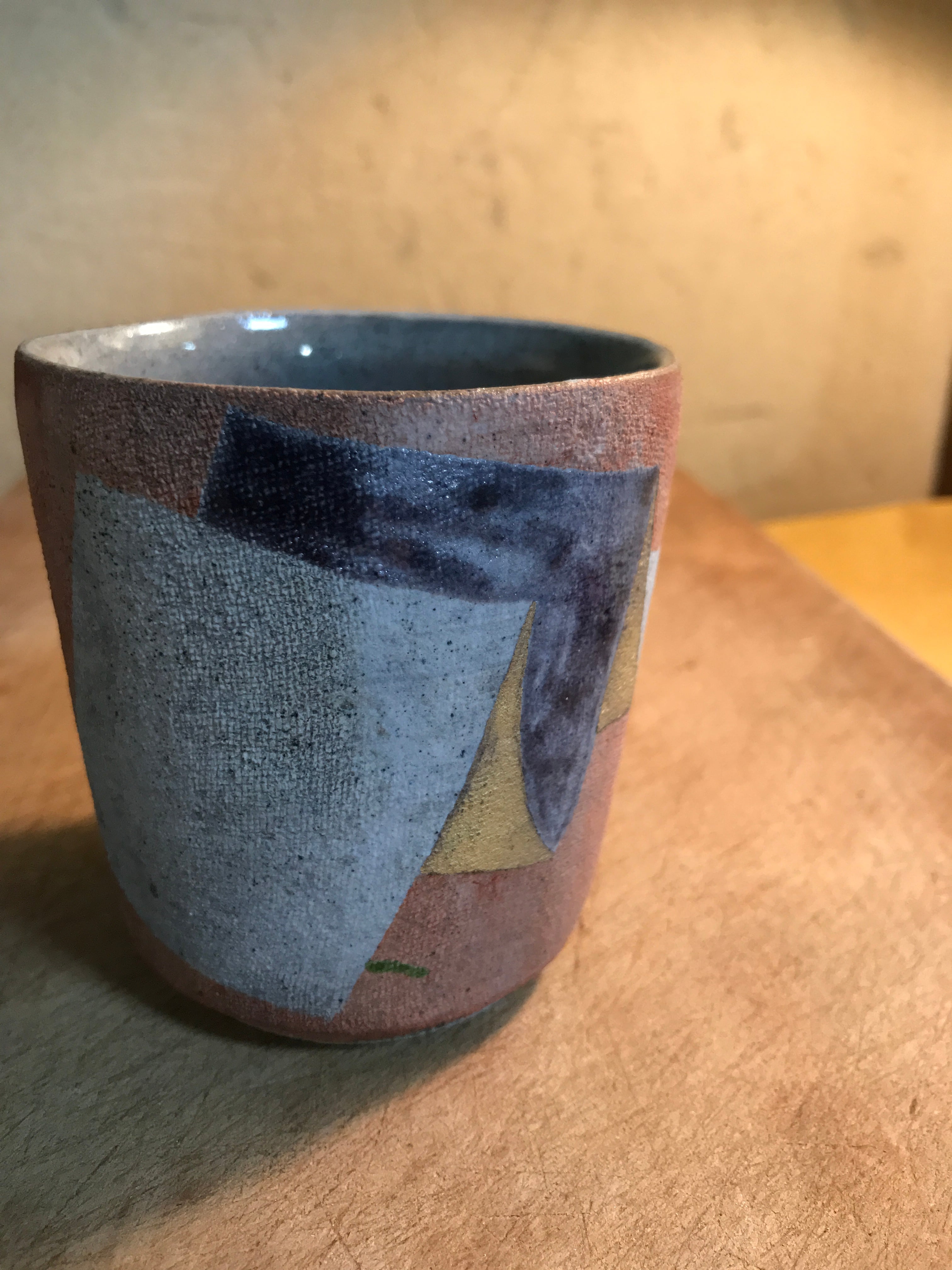 益子焼 岡田謙三 色絵湯呑 共箱付 | 鎌倉梶原陶苑