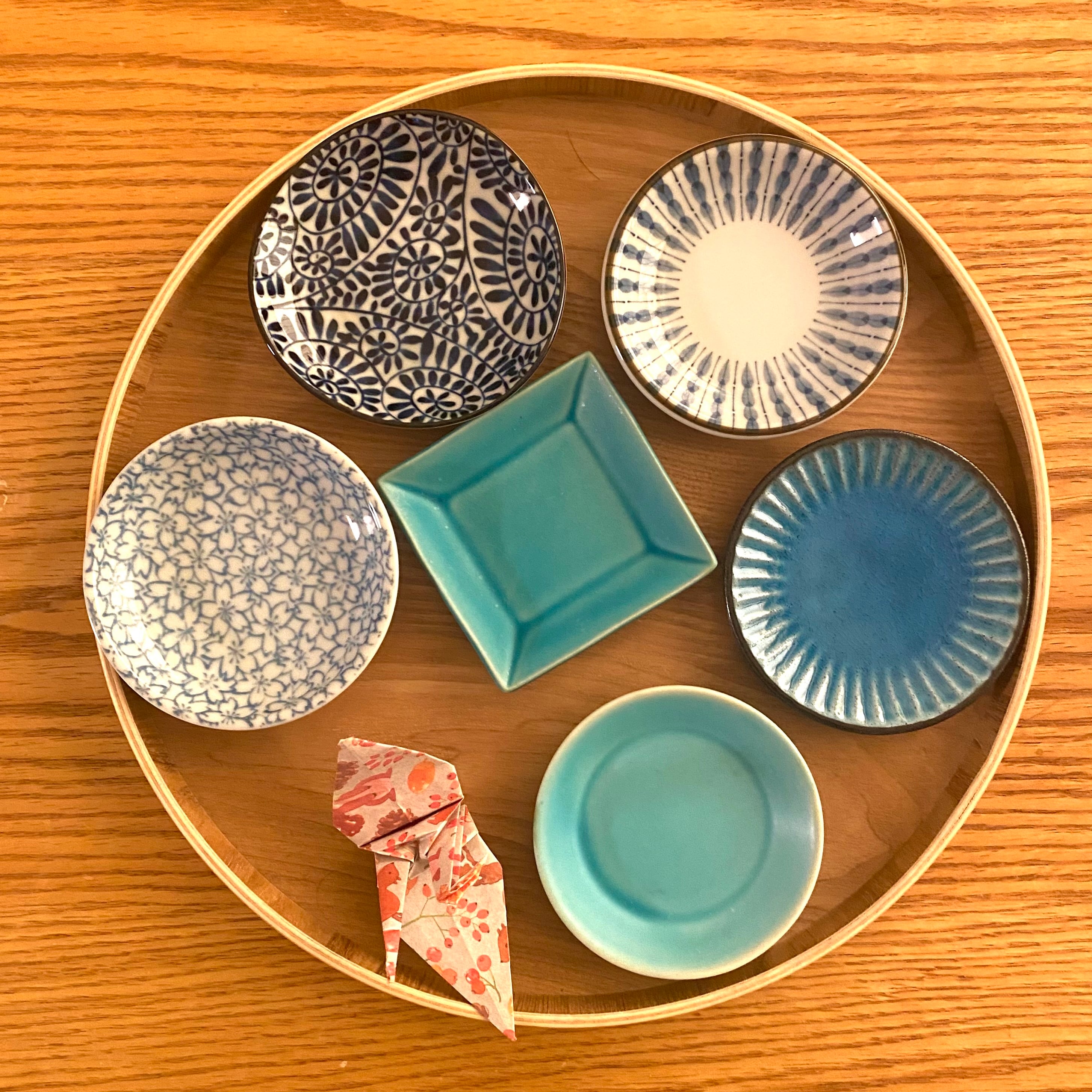 豆皿セット【角皿入りの青い家カフェ1.1】 | 豆皿専科