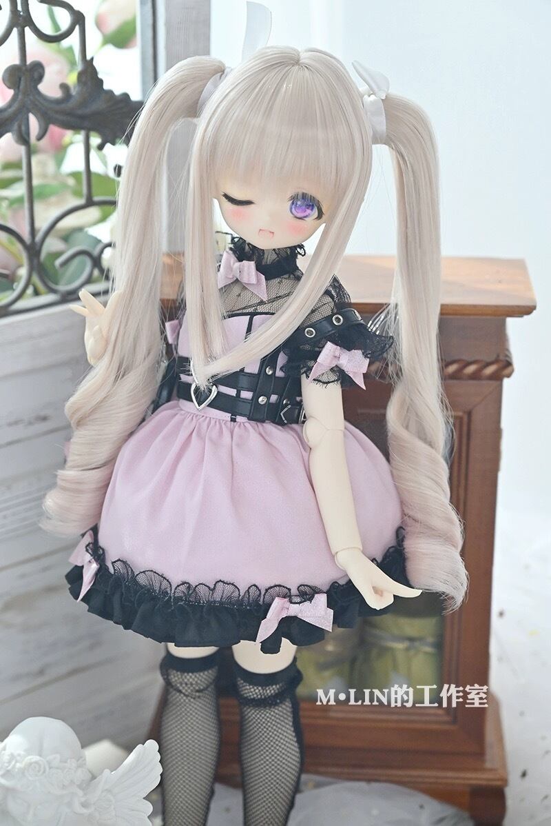 BJDドール用ウィッグ 8-9インチ 全6色 MDD/kumako/DDサイズ通用 1/3