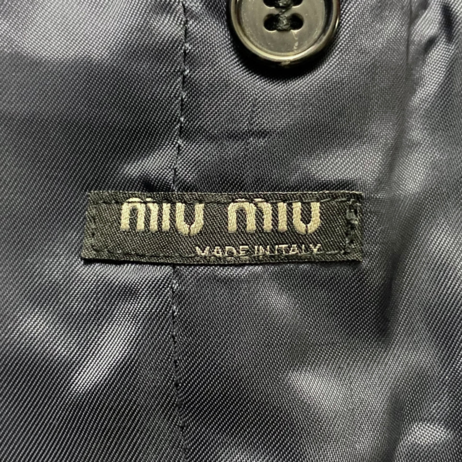 archive MIU MIU double breasted wool coat | NOIR ONLINE