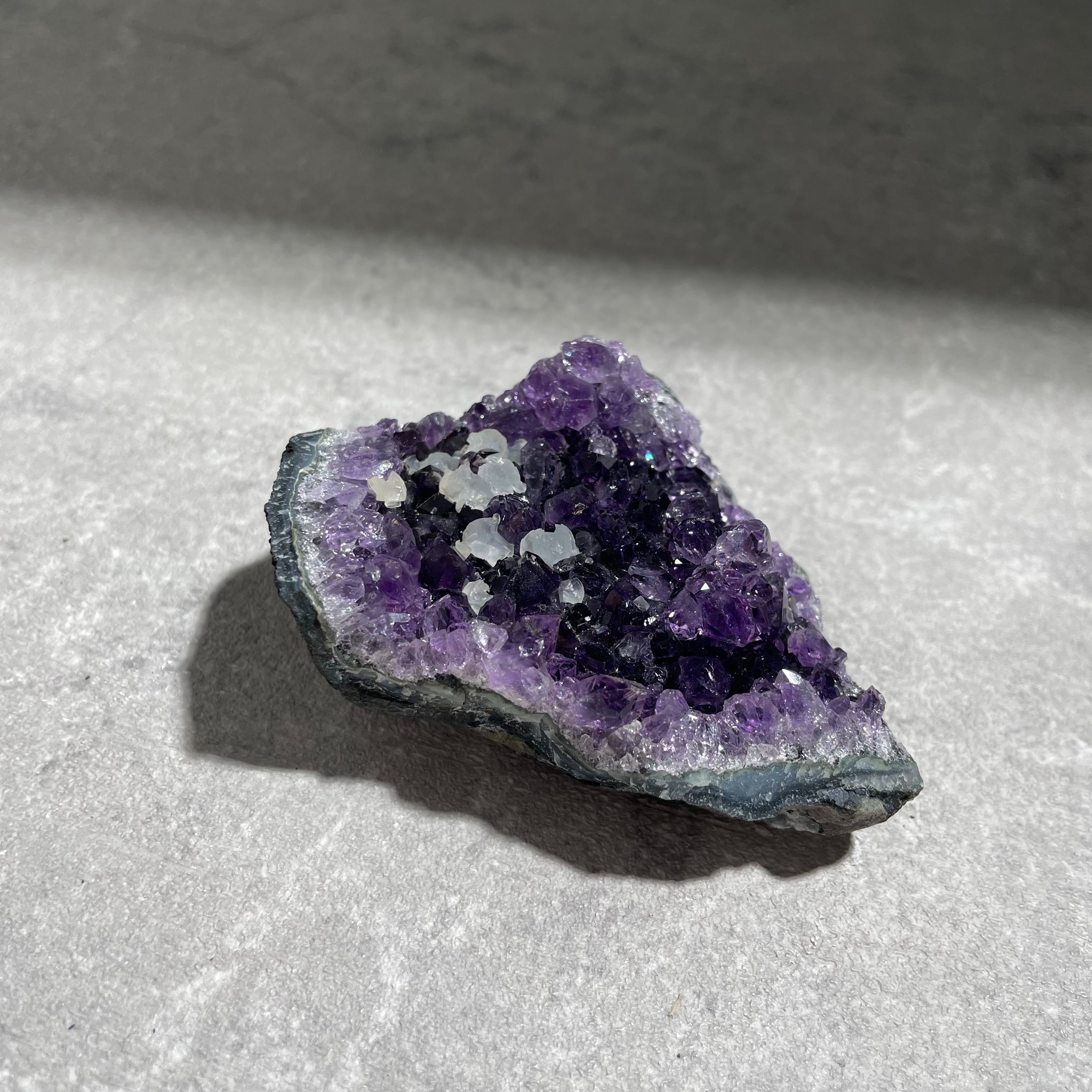 カルサイト共生◎アメジスト クラスター23◇ Amethyst ◇天然石・鉱物