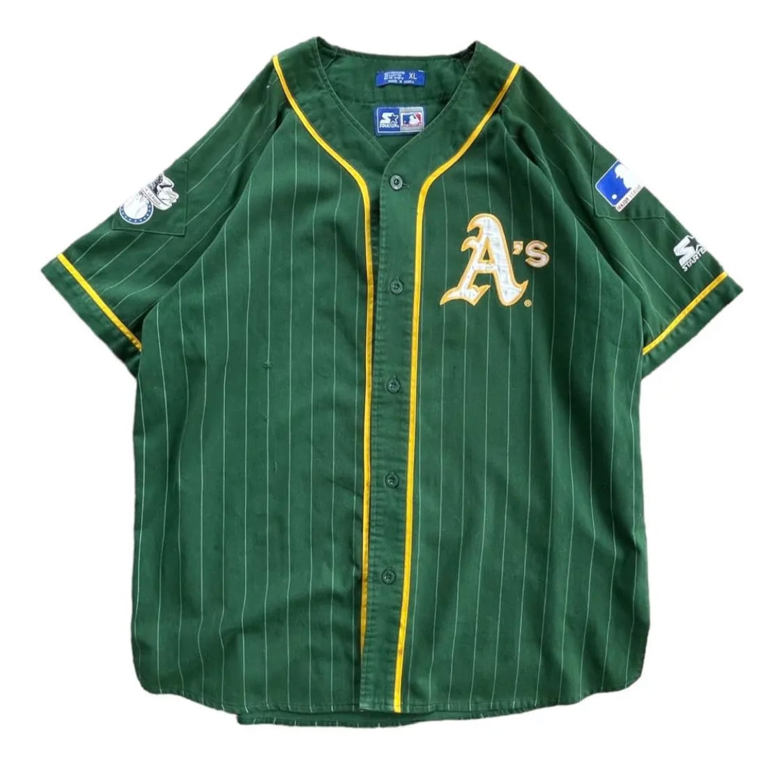 90-00's STARTER MLB アスレチックス ベースボールシャツ/ユニフォーム