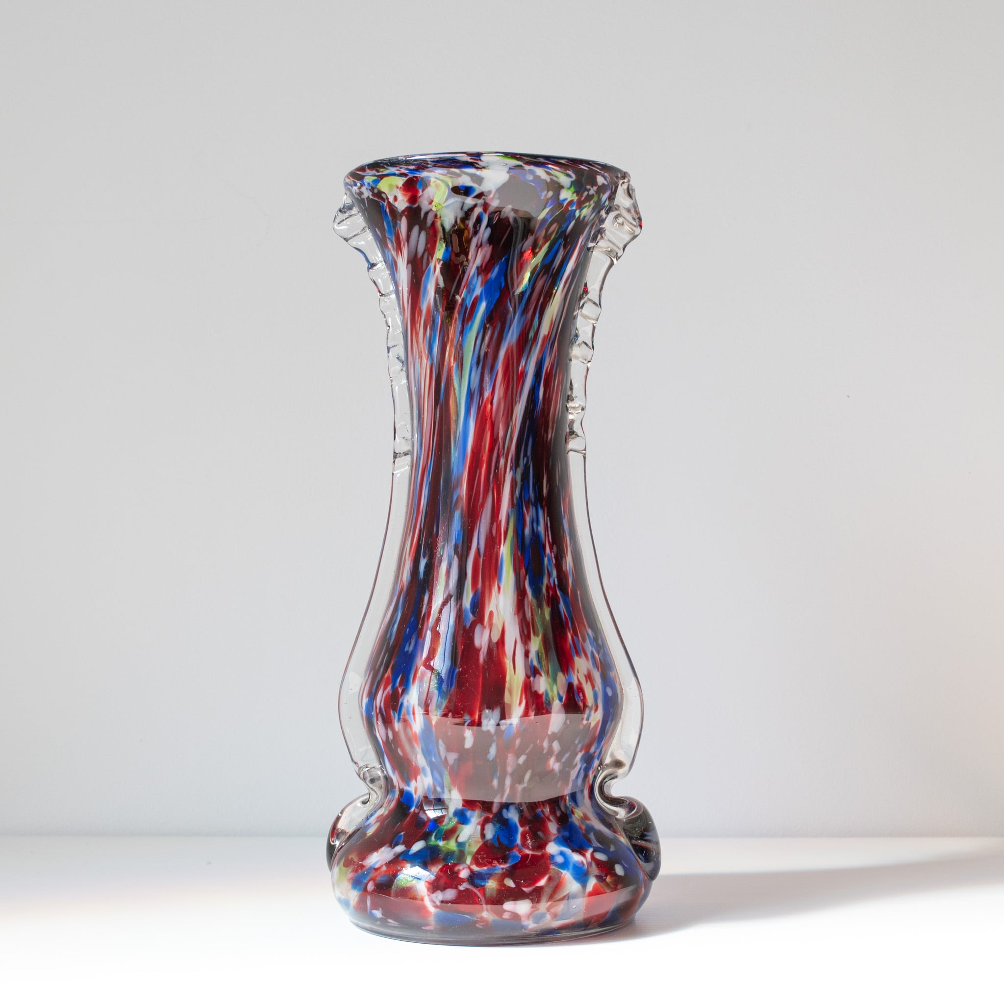 イタリアムラーノガラスの手吹花瓶【ITALY,ヴェネチアガラス】送料無料