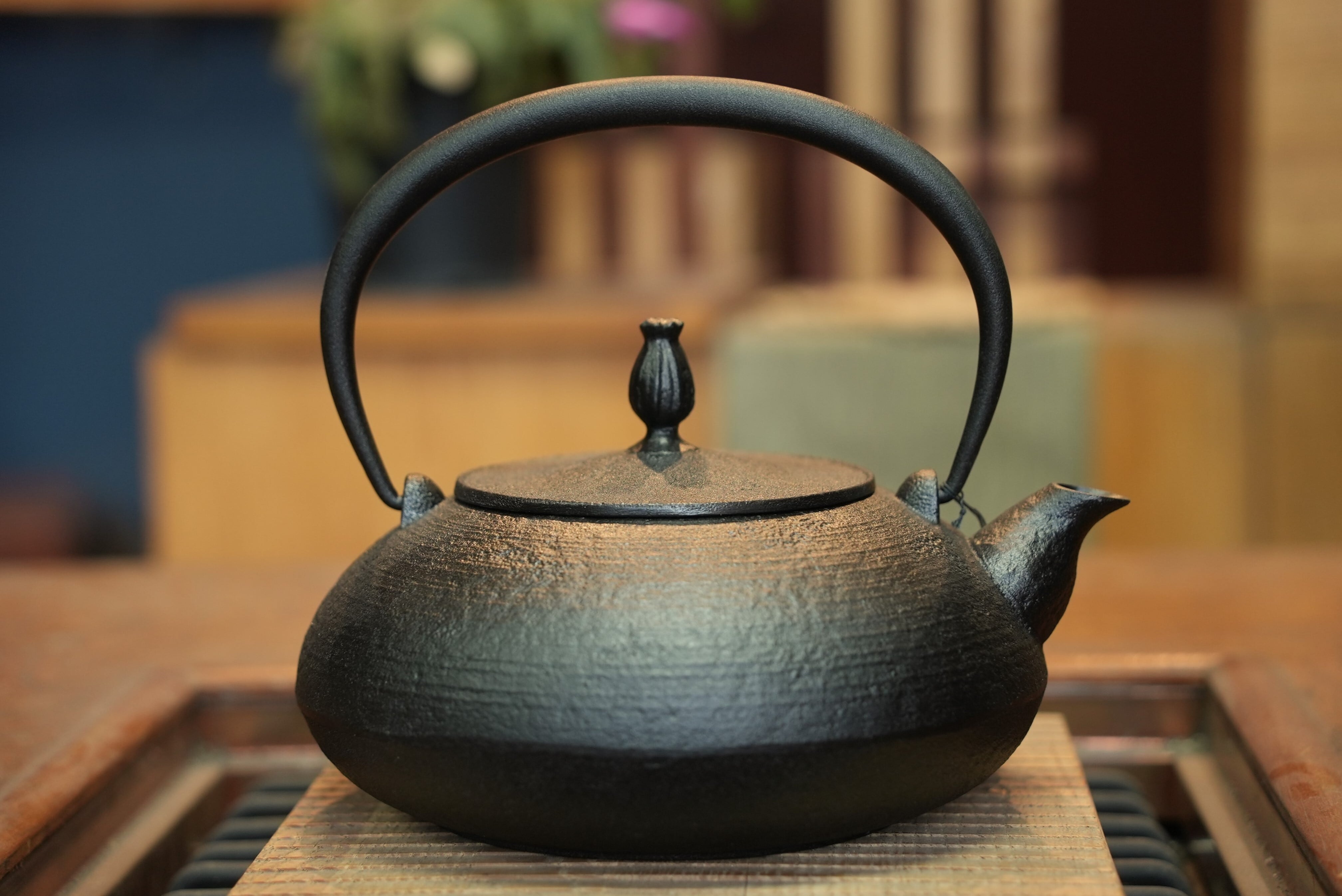 鉄瓶 正方形 明治 急須 煎茶道具 茶道具 茶器 金属工芸 時代物 古民家