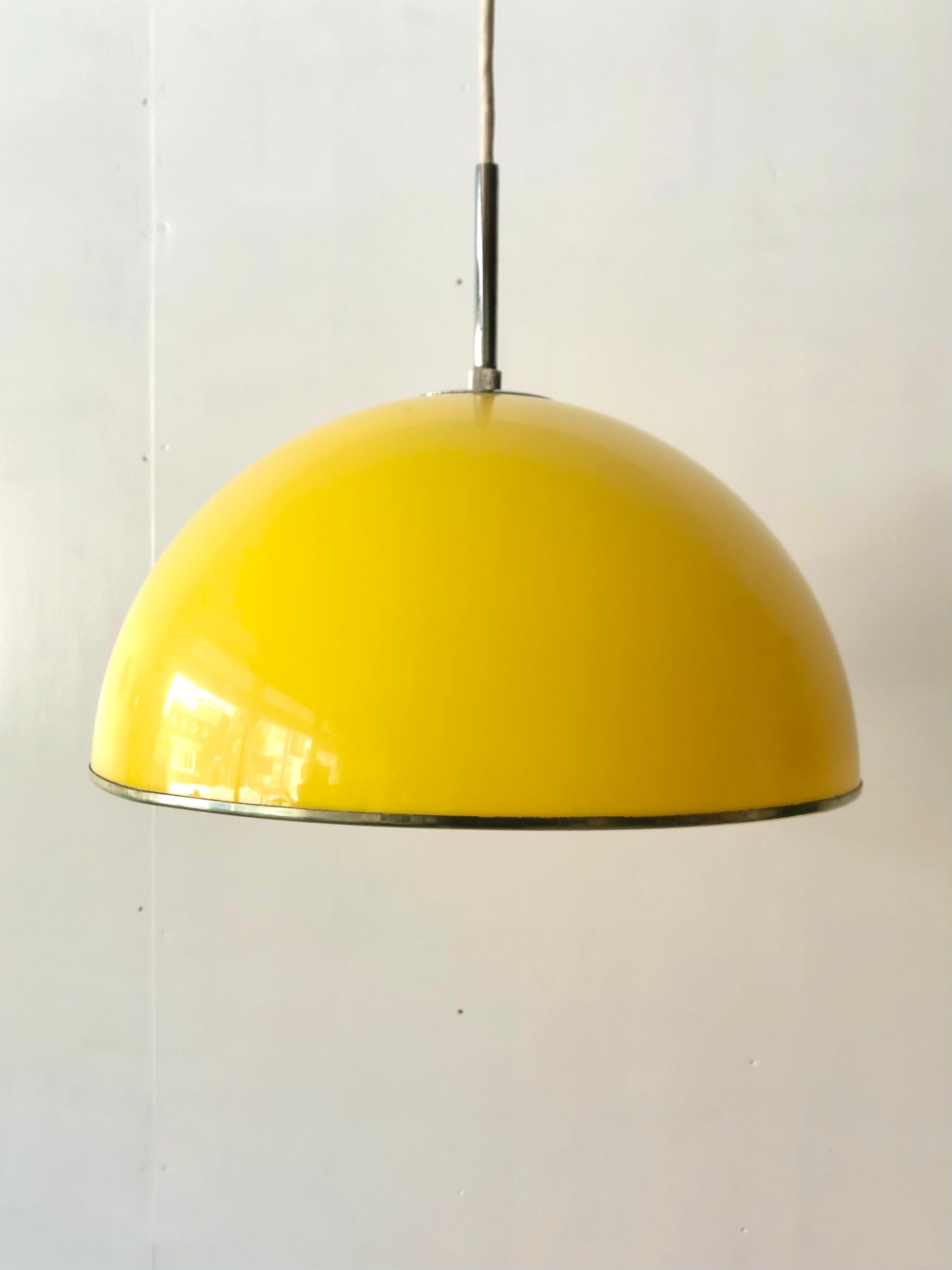 昭和レトロ レトロポップ ペンダントライト 黄色 レトロ照明 吊り下げ