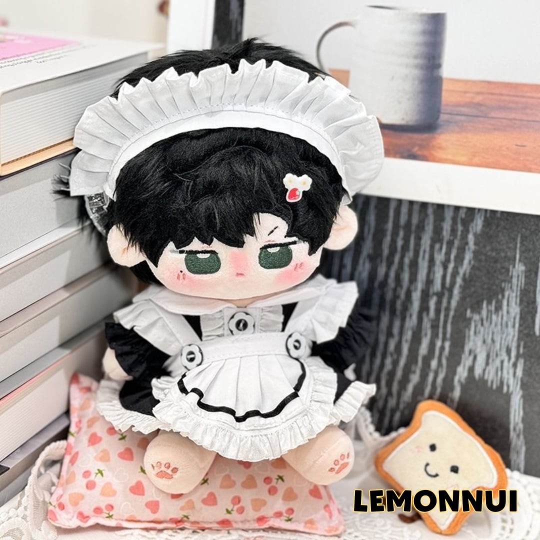 20cm ぬいぐるみ服 着せ替え メイド ワンピース フリル ぬい活 推し活